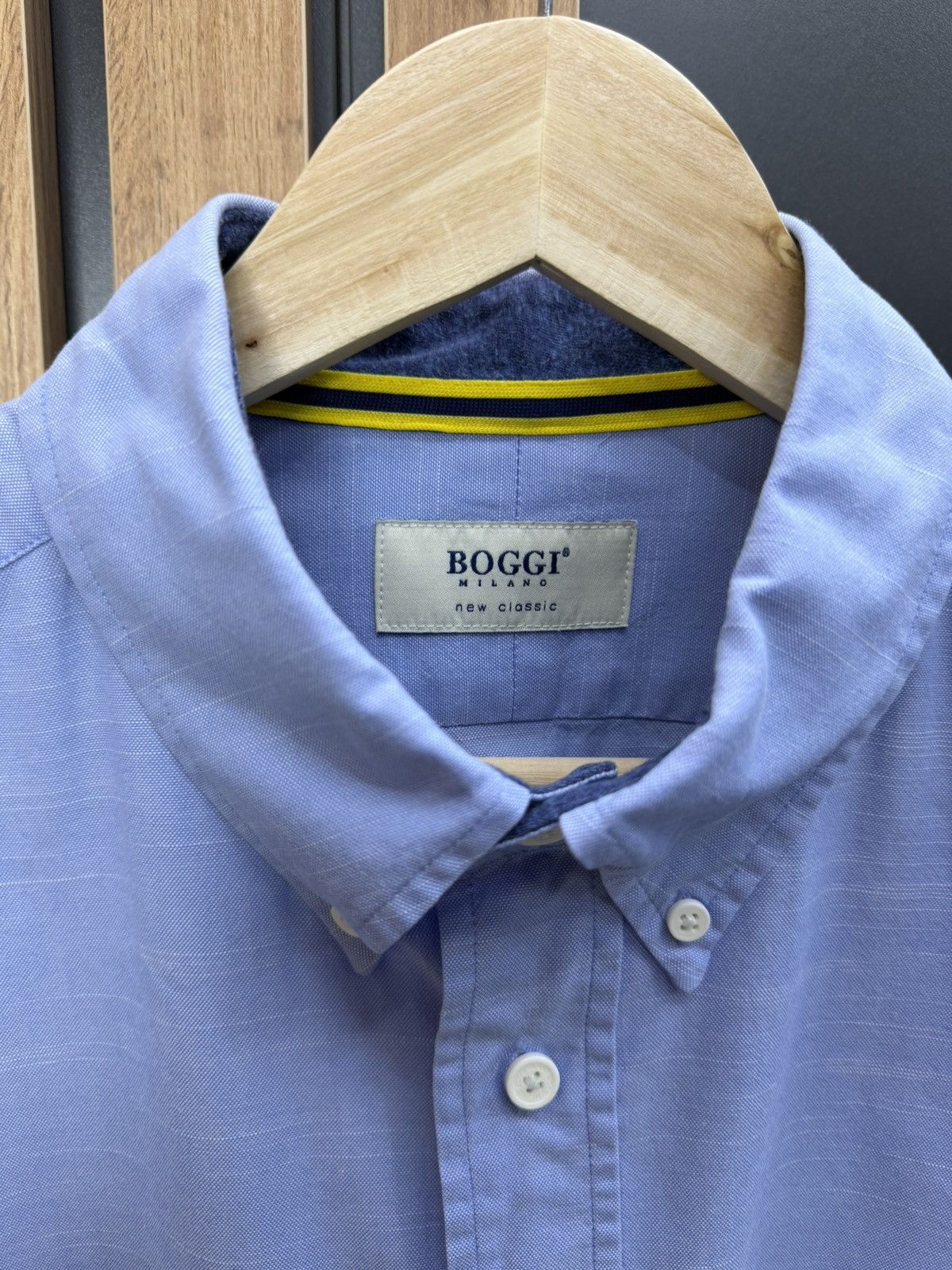 Boggi Boggi Milano Light Blue Cotton Shirt Button Down Size XL Size US XL / EU 56 / 4 - 3 Thumbnail