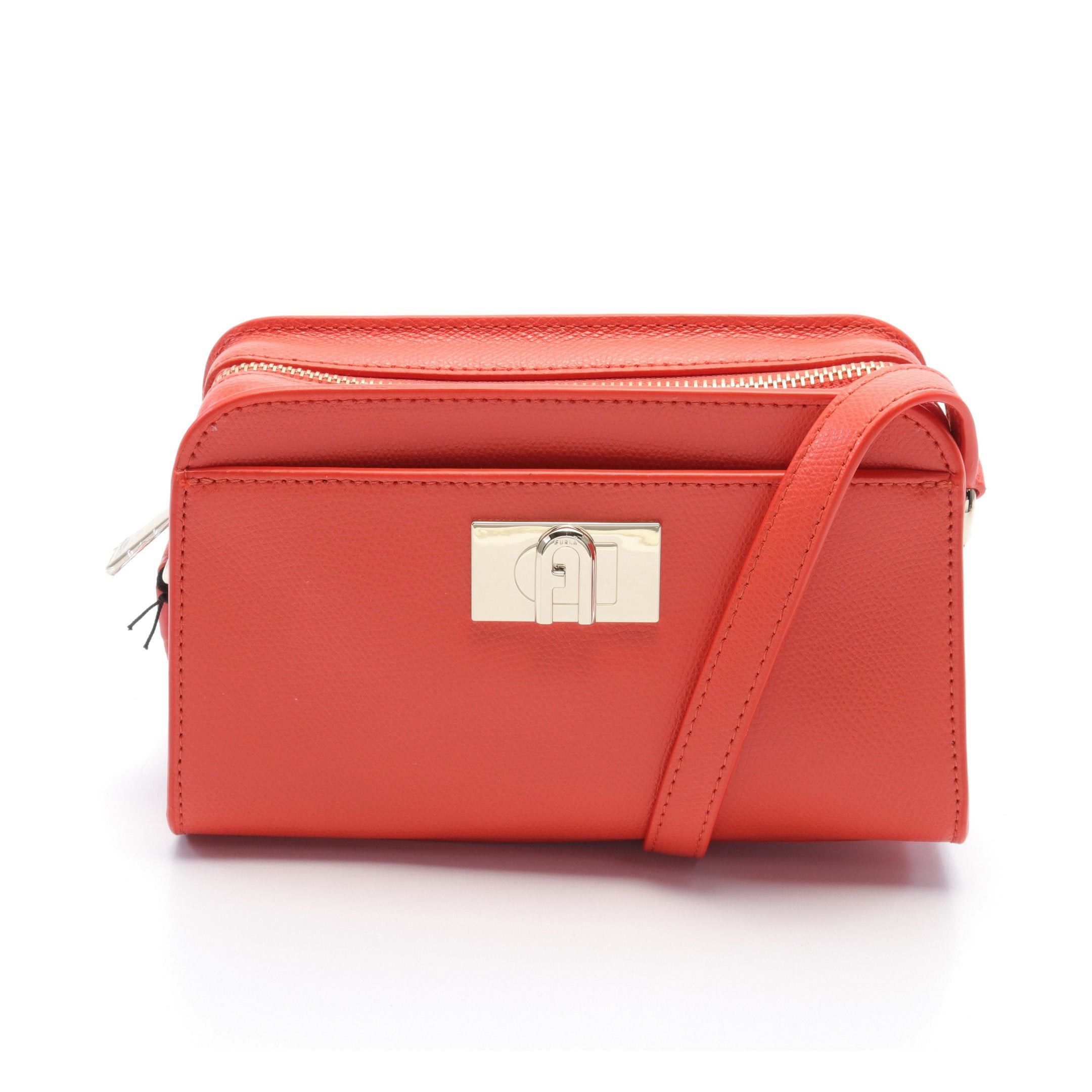 Furla Furla 1927 Mini Crossbody Shoulder Bag Leather Orange Size ONE SIZE - 1 Thumbnail