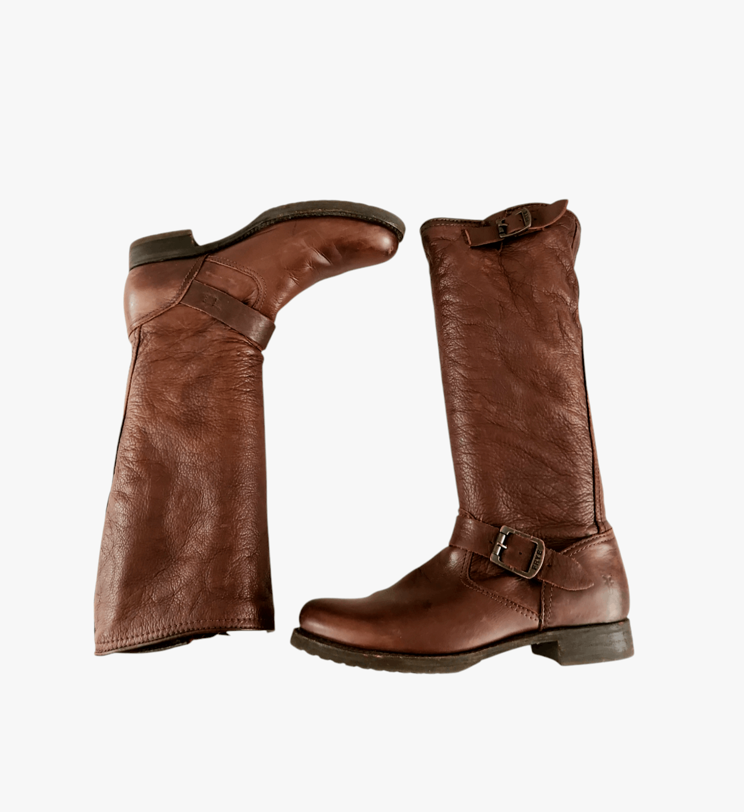 Frye FRYE SLOUCH Tall Brown Leather Motorcycle style Boots SZ 9 Size US 9 / IT 39 - 5 Thumbnail