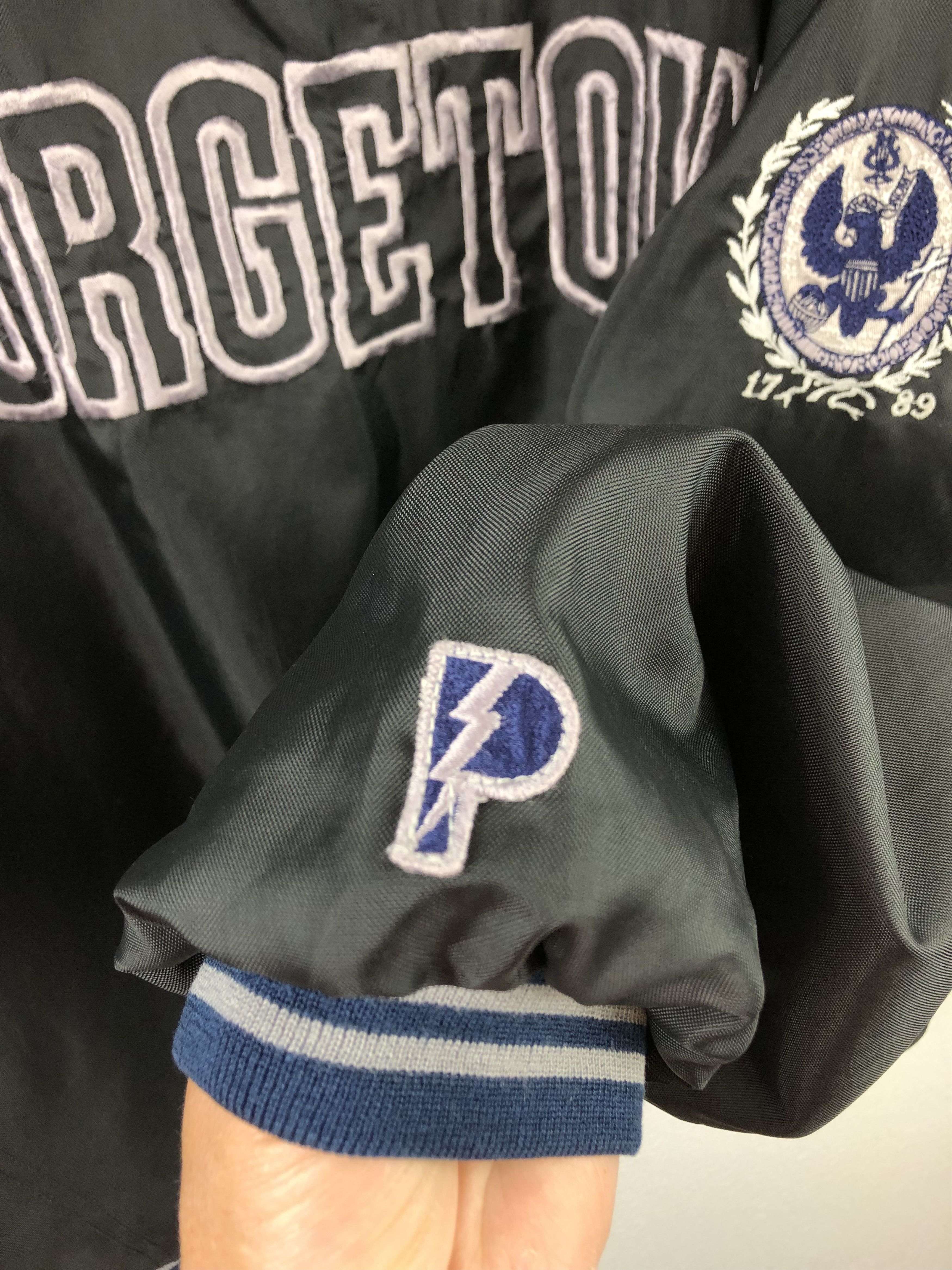 Vintage Vintage 90's Pro Player Georgetown Hoyas Jacket Bomber Rare Size US L / EU 52-54 / 3 - 9 Thumbnail