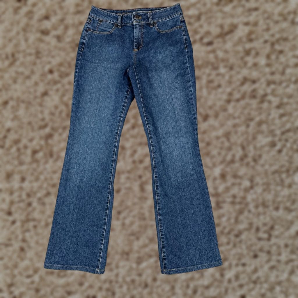 Talbots VINTAGE Talbots Women Jeans Bootcut 28x29 Mid Rise Blue Denim Distressed Casual Size 27" / US 4 / IT 40 - 1 Thumbnail