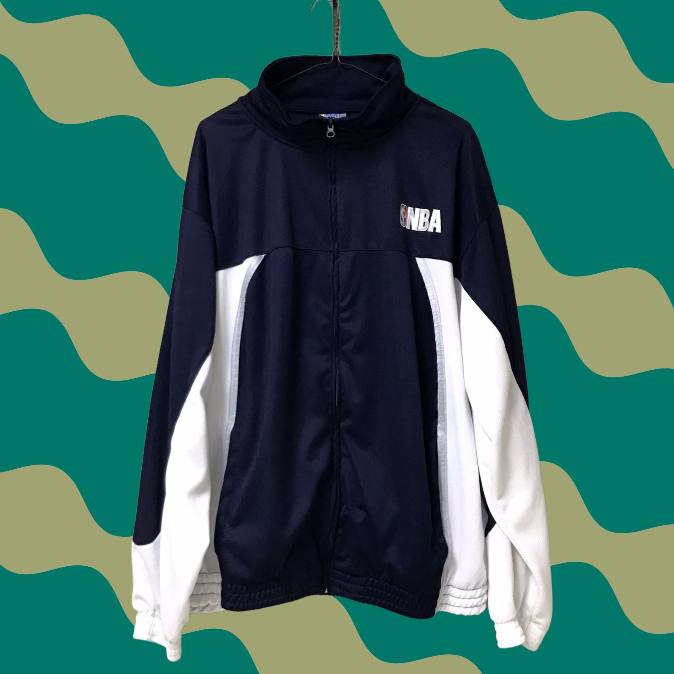 NBA NBA Elevation Men Navy Blue/White Lightweight Zip Basketball Track Jacket L Mens Regular Size Size US L / EU 52-54 / 3 - 1 Thumbnail