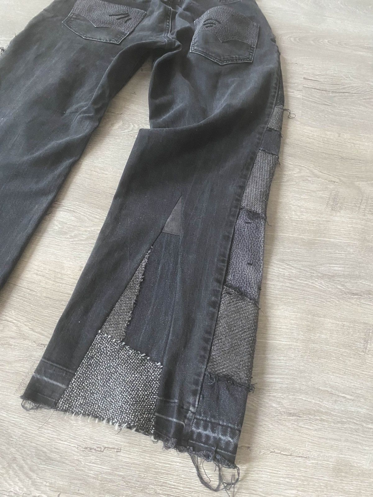 Handmade Jeans with Pearls & Leopard Waistband Size US 32 / EU 48 - 13 Thumbnail