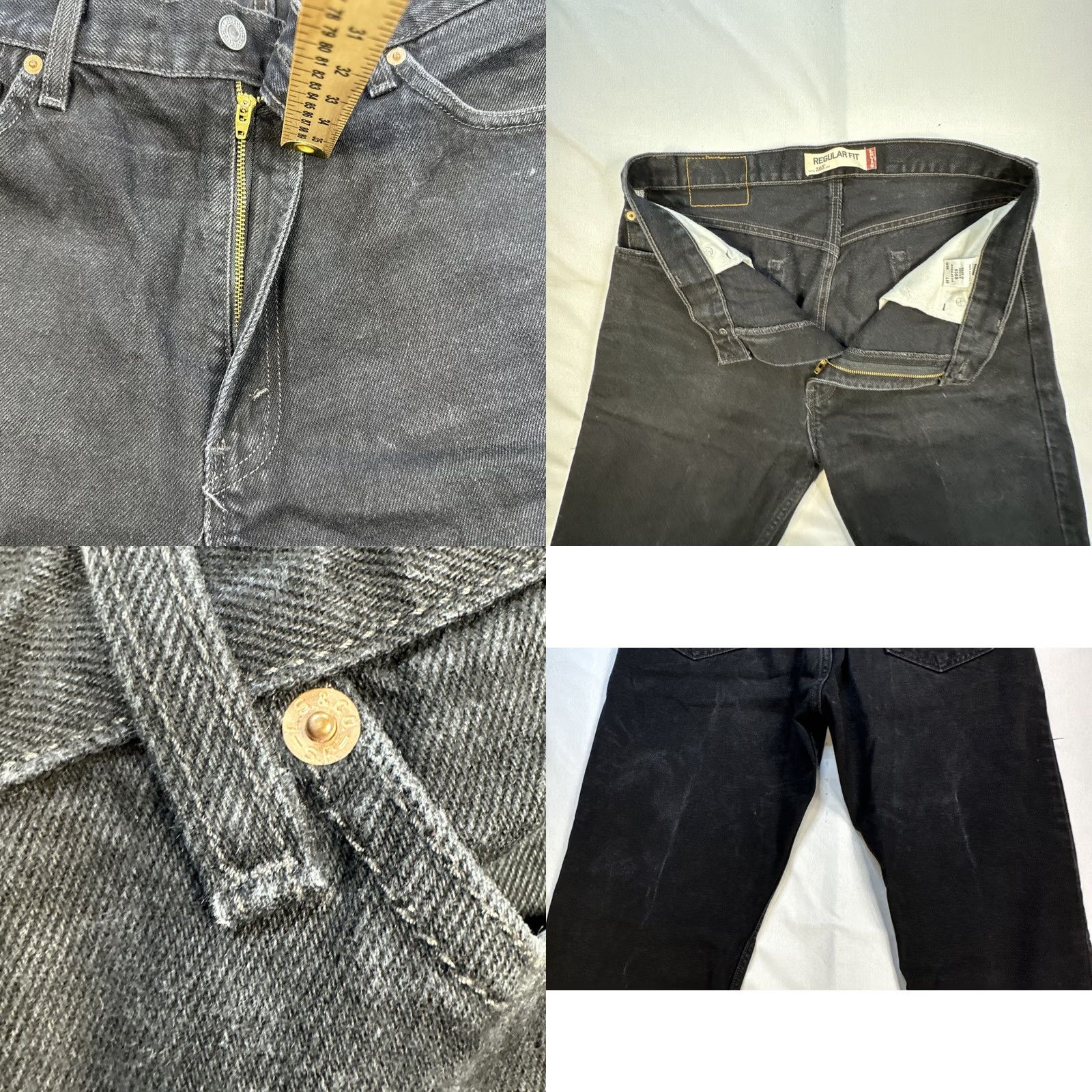 Levi's VINTAGE Levi's Denim Jeans 505 Black Regular Fit 5-Pocket Men's W36 Straight Zip Closure Size US 36 / EU 52 - 8 Thumbnail