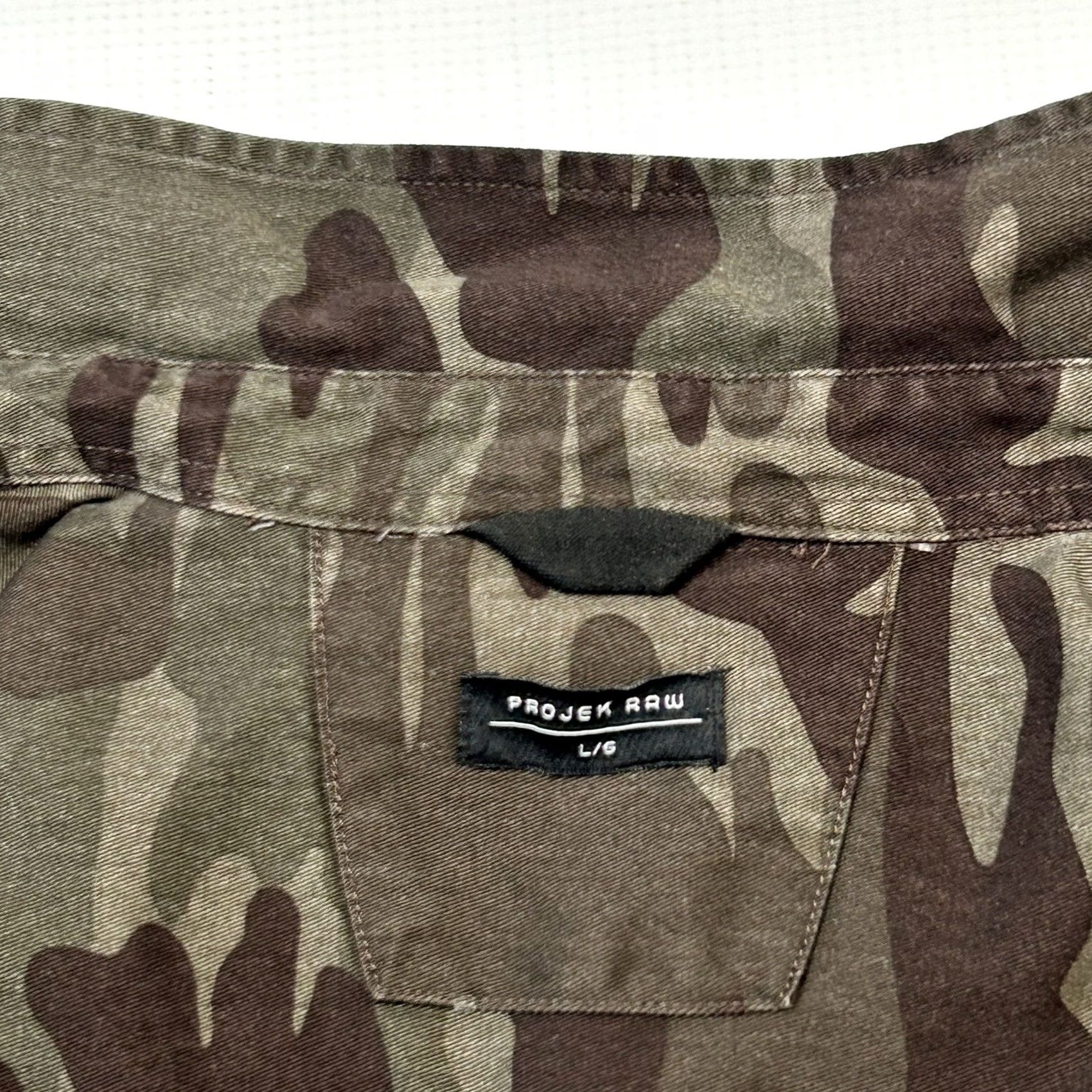 Vintage PROJEK RAW Camouflage Twill Shacket Jacket Men L Size US L / EU 52-54 / 3 - 4 Thumbnail