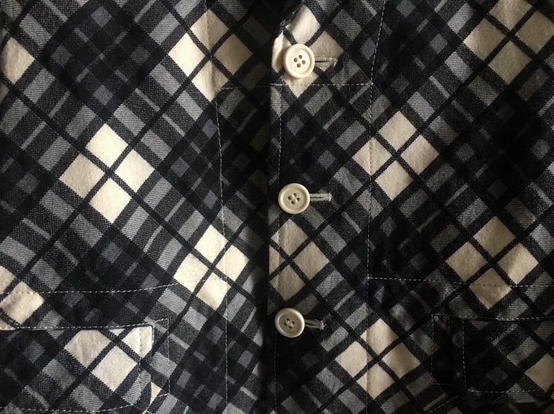 Comme des Garcons Comme Des Garcons Retro checked cream wool blazer Size XS / US 0-2 / IT 36-38 - 4 Thumbnail