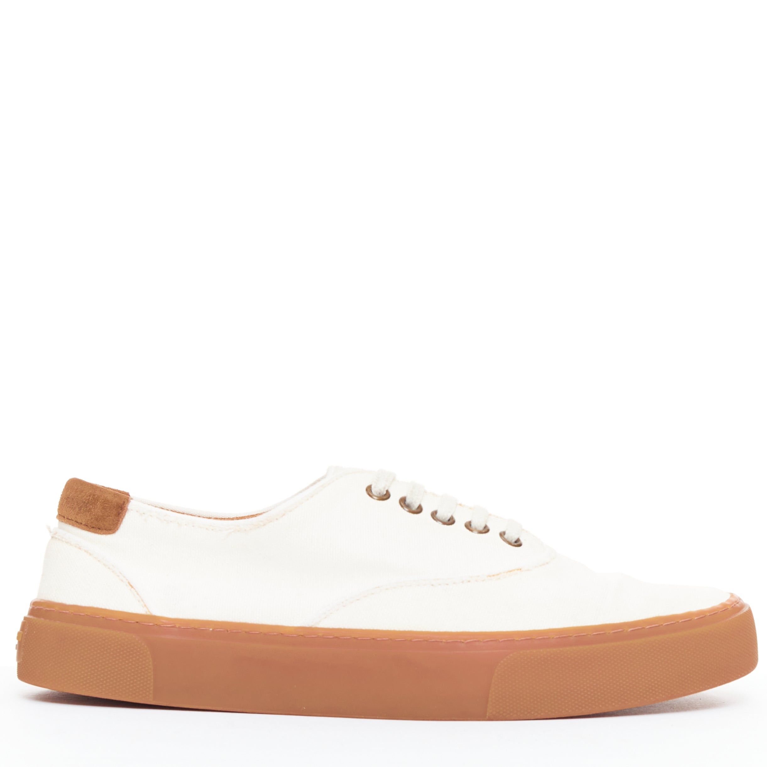 Saint Laurent Paris SAINT LAURENT Venice cream gum lace up low skate sneakers EU40 Size US 7 / EU 40 - 1 Thumbnail