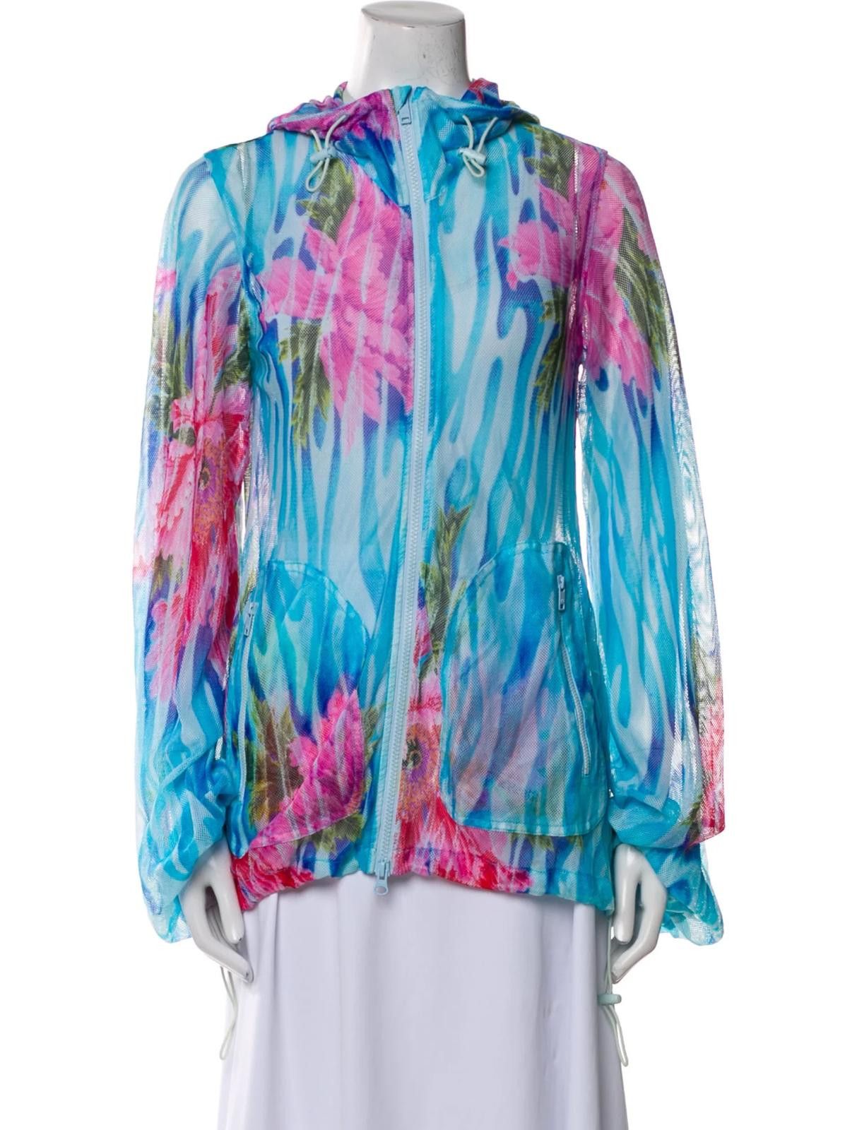 Other Y-3 by Yohji Yamamoto Floral Mesh Windbreaker Sz L Size L / US 10 / IT 46 - 1 Thumbnail
