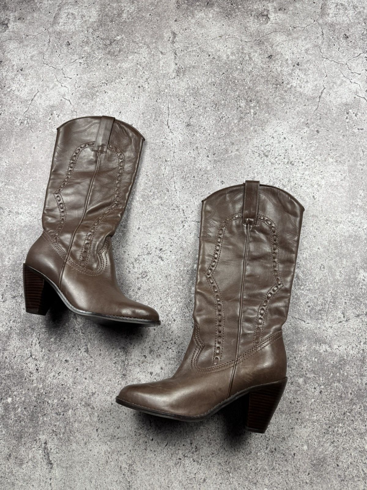 If Six Was Nine Vintage AS 98 Ankle Rick Owens Style Y2K Leather Heels Boots Size US 5 / IT 35 - 7 Thumbnail