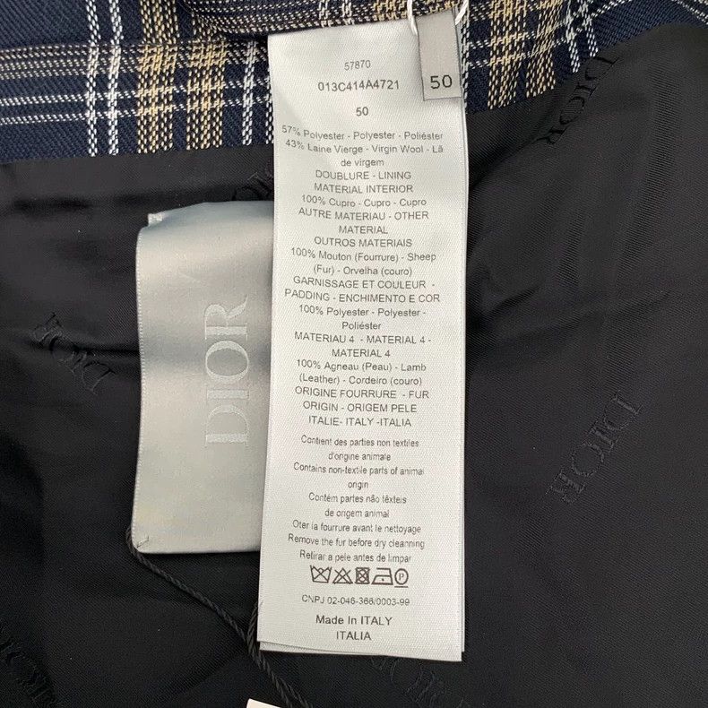 Dior Dior Blue plaid lambskin jacket 2501-Nextarrow Size US M / EU 48-50 / 2 - 6 Thumbnail