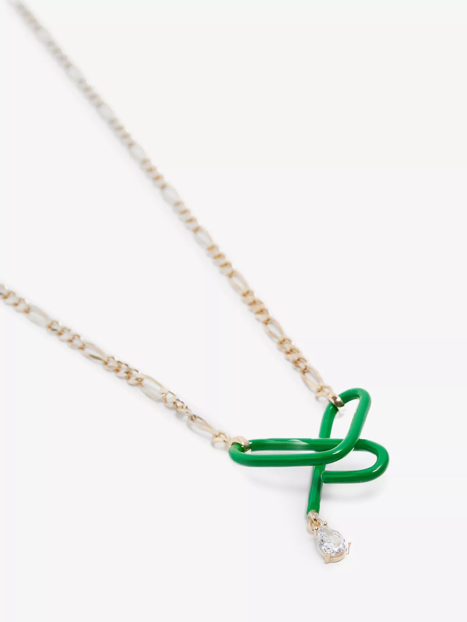 Bottega Veneta o1n1vont1124 Size: OS / Pendant Necklace Gold/Parakeet/White Size ONE SIZE - 2 Thumbnail