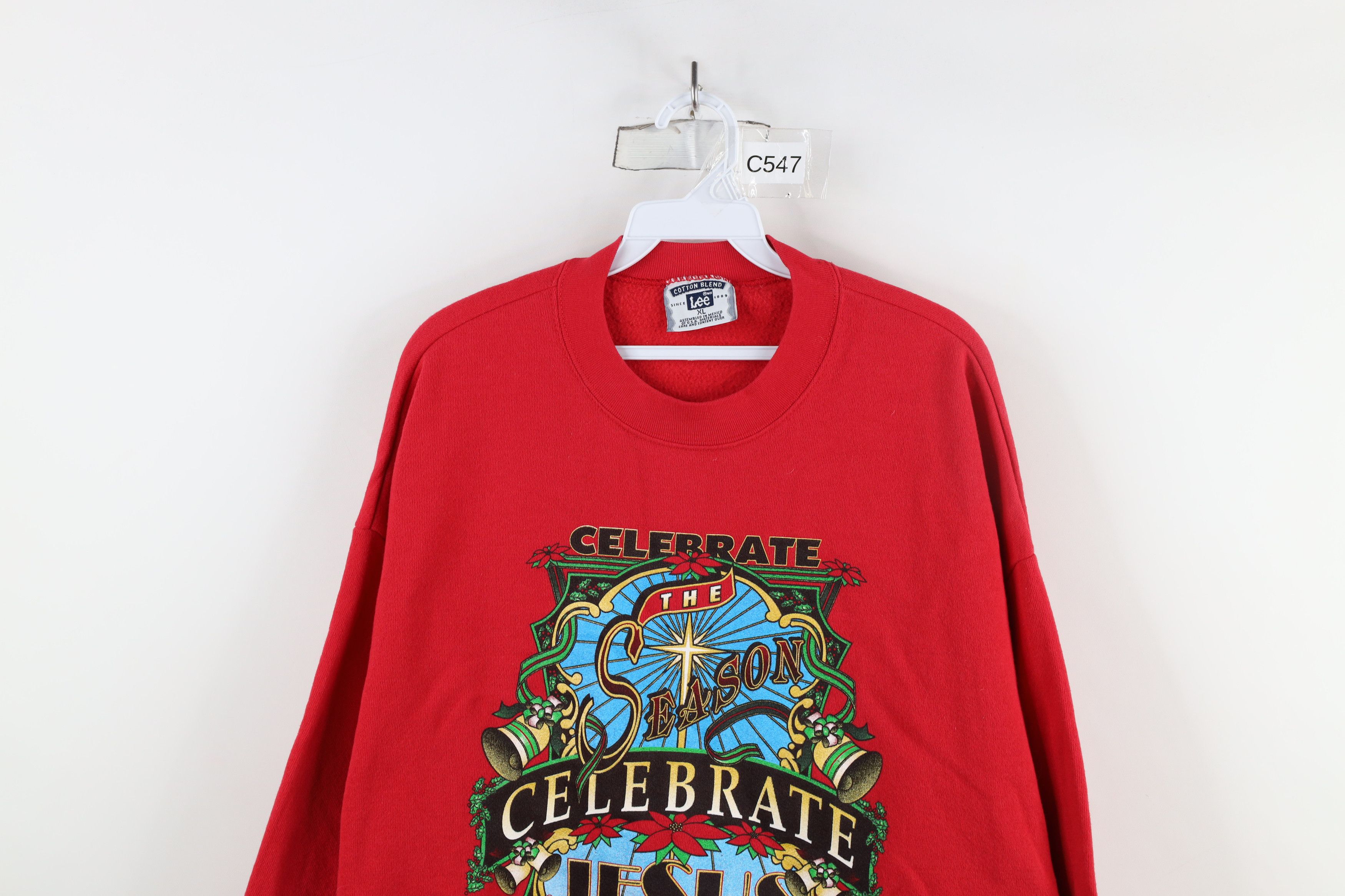 Vintage Vintage 90s Streetwear Christmas Jesus Crewneck Sweatshirt Size US XL / EU 56 / 4 - 2 Thumbnail