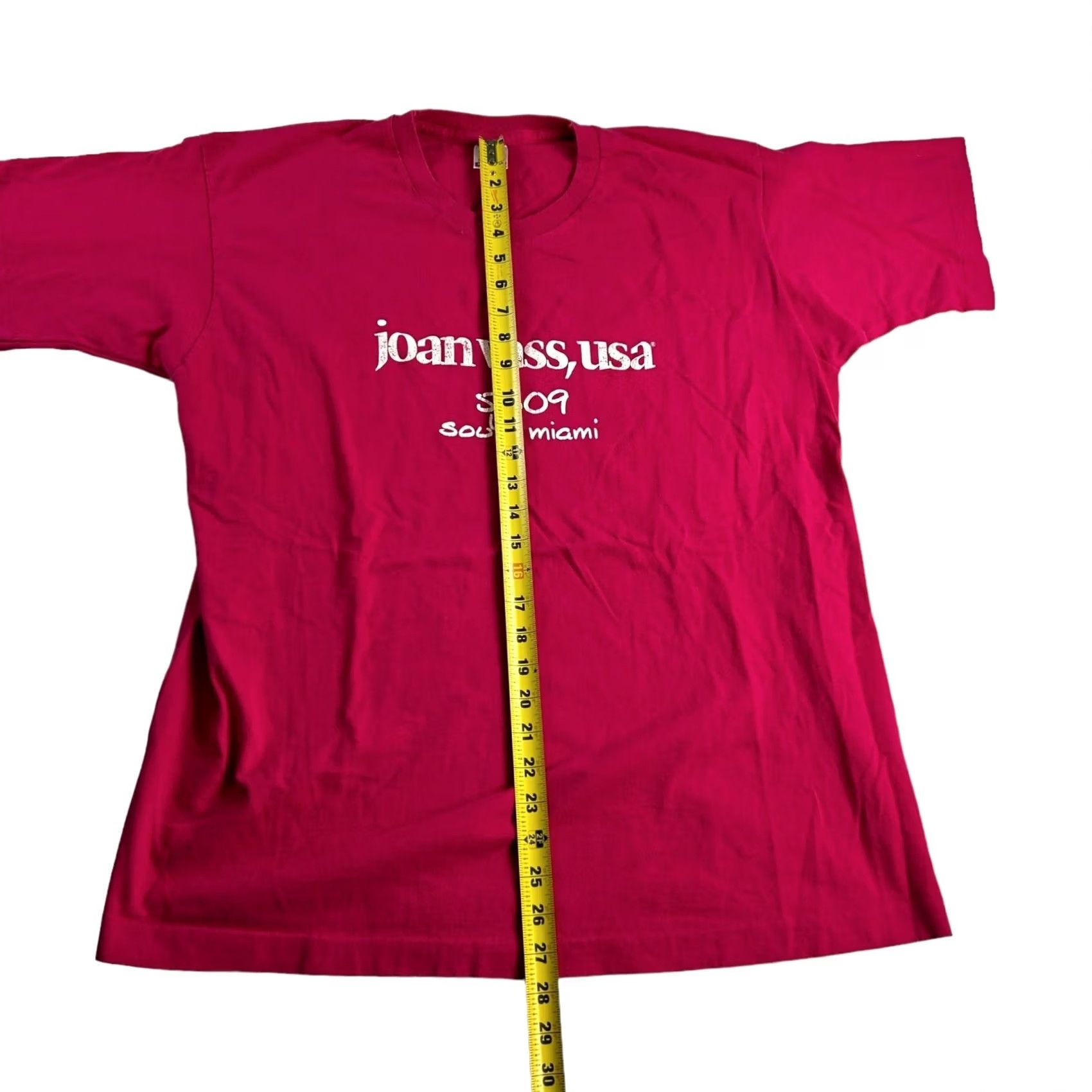 Fruit Of The Loom VINTAGE Fruit of the Loom T-Shirt Men XL Pink Short Sleeve Crew Neck Joan Vass USA Miami Single Stitch 100% Cotton Mens Size US XL / EU 56 / 4 - 5 Thumbnail