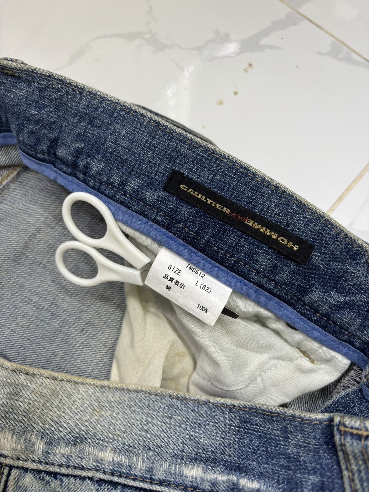 Gaultier Homme Objet × Jean Paul Gaultier Gaultier Homme Objet Custom Bleach Flare Distressed Denim Size US 34 / EU 50 - 10 Thumbnail