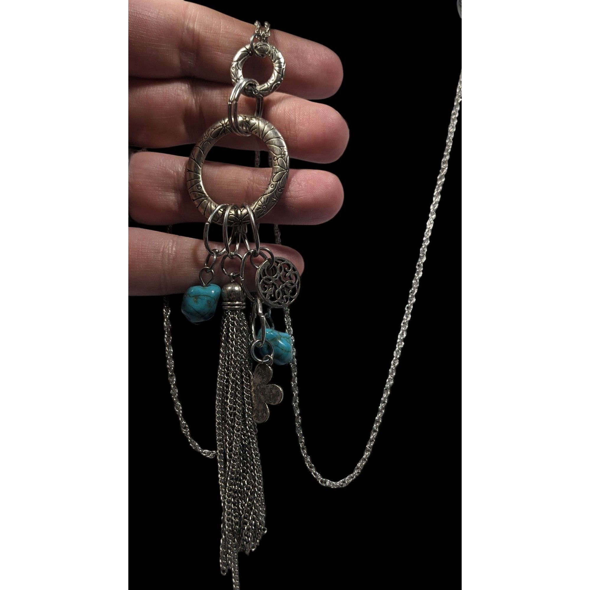 Other Bohemian Floral Tassel Cluster Charm Pendant Necklace Size ONE SIZE - 2 Thumbnail