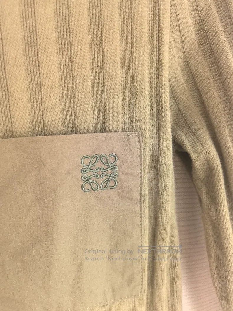 Other Loewe Khaki Green Solid Long-Sleeve Slim-Fit Knit Top Size S / US 4 / IT 40 - 4 Thumbnail