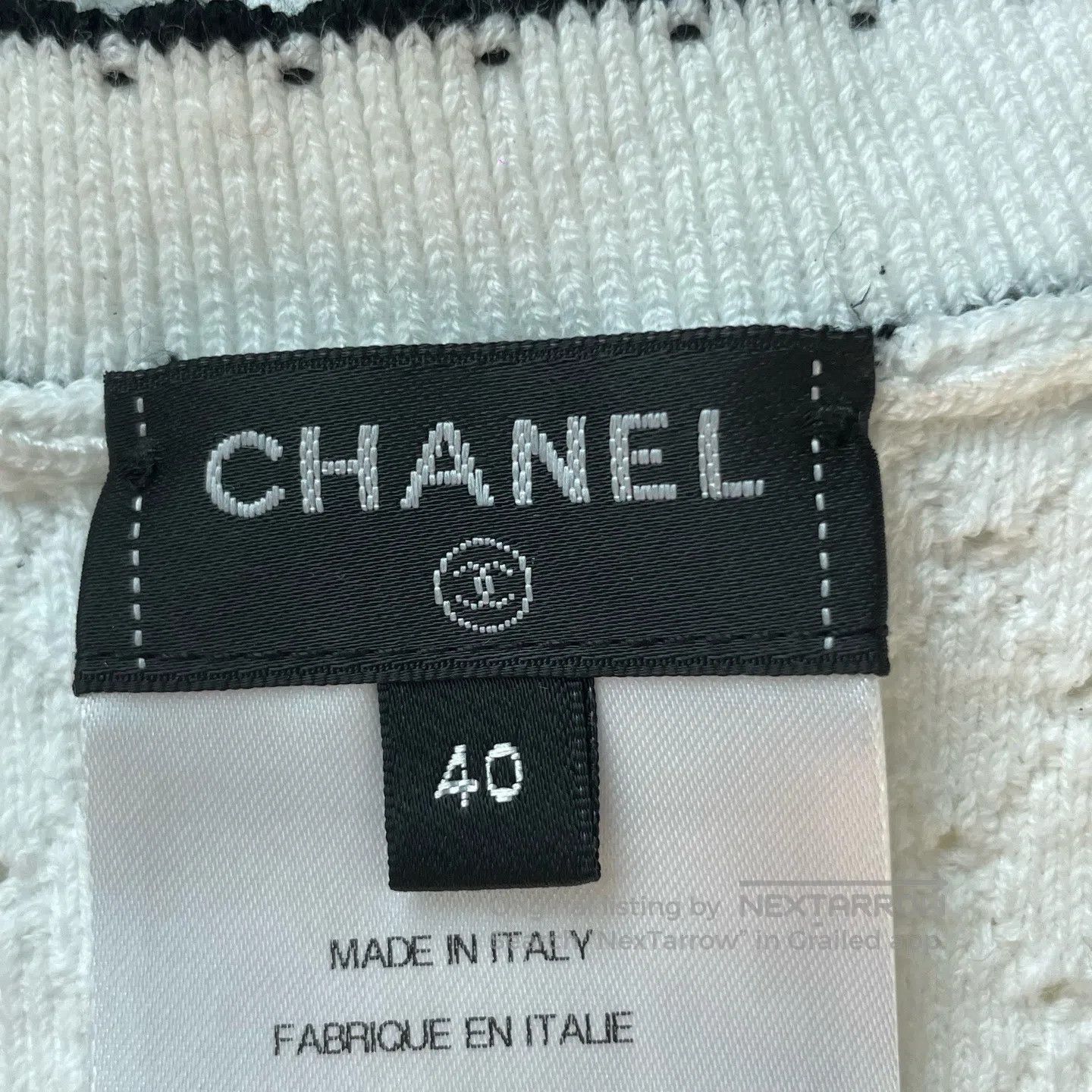 Chanel Chanel Sequined and Stud Embellished Number 5 Double C Log Size S / US 4 / IT 40 - 4 Thumbnail