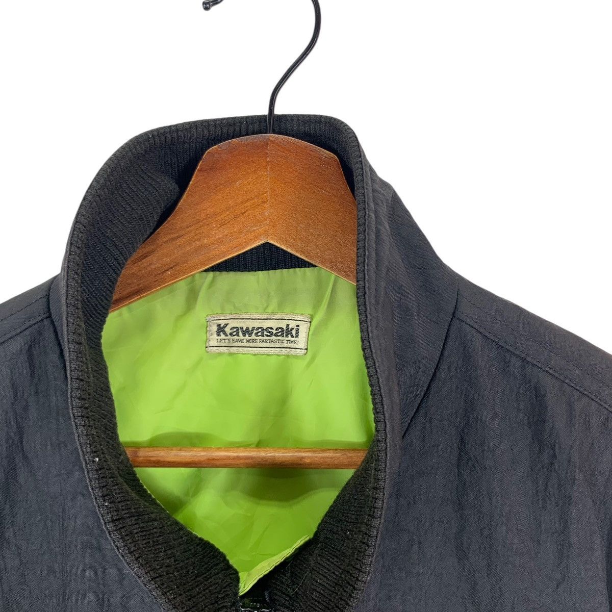 Vintage VINTAGE 90s KAWASAKI RACING MOTORSPORT BOMBER ZIPPER JACKET Size US L / EU 52-54 / 3 - 5 Thumbnail