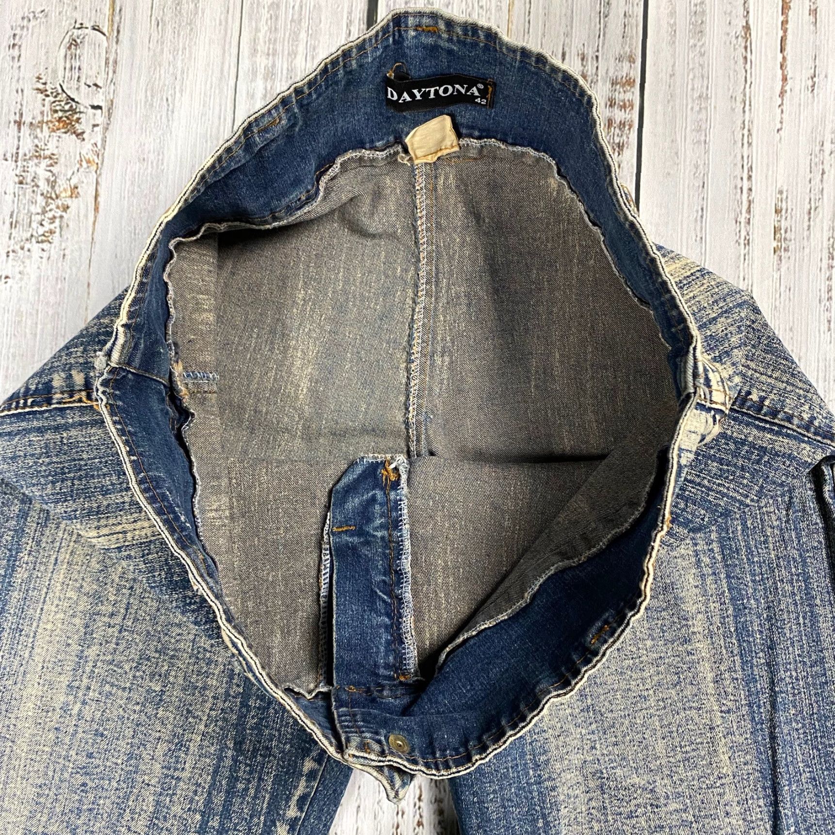 Vintage VINTAGE DAYTONA Jeans Flare Women Size 32 Blue 80s Distressed 34 Inseam Women's Vintage Jeans Daytone 80s Italy Style Flare Womens Jeans Size 24" / US 00 / IT 34 - 6 Thumbnail
