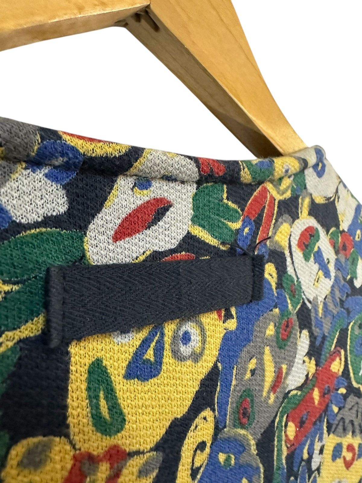 Jean Paul Gaultier Jean Paul Gaultier Public Multicolor Mask Print Jacket 80s Size US M / EU 48-50 / 2 - 9 Thumbnail
