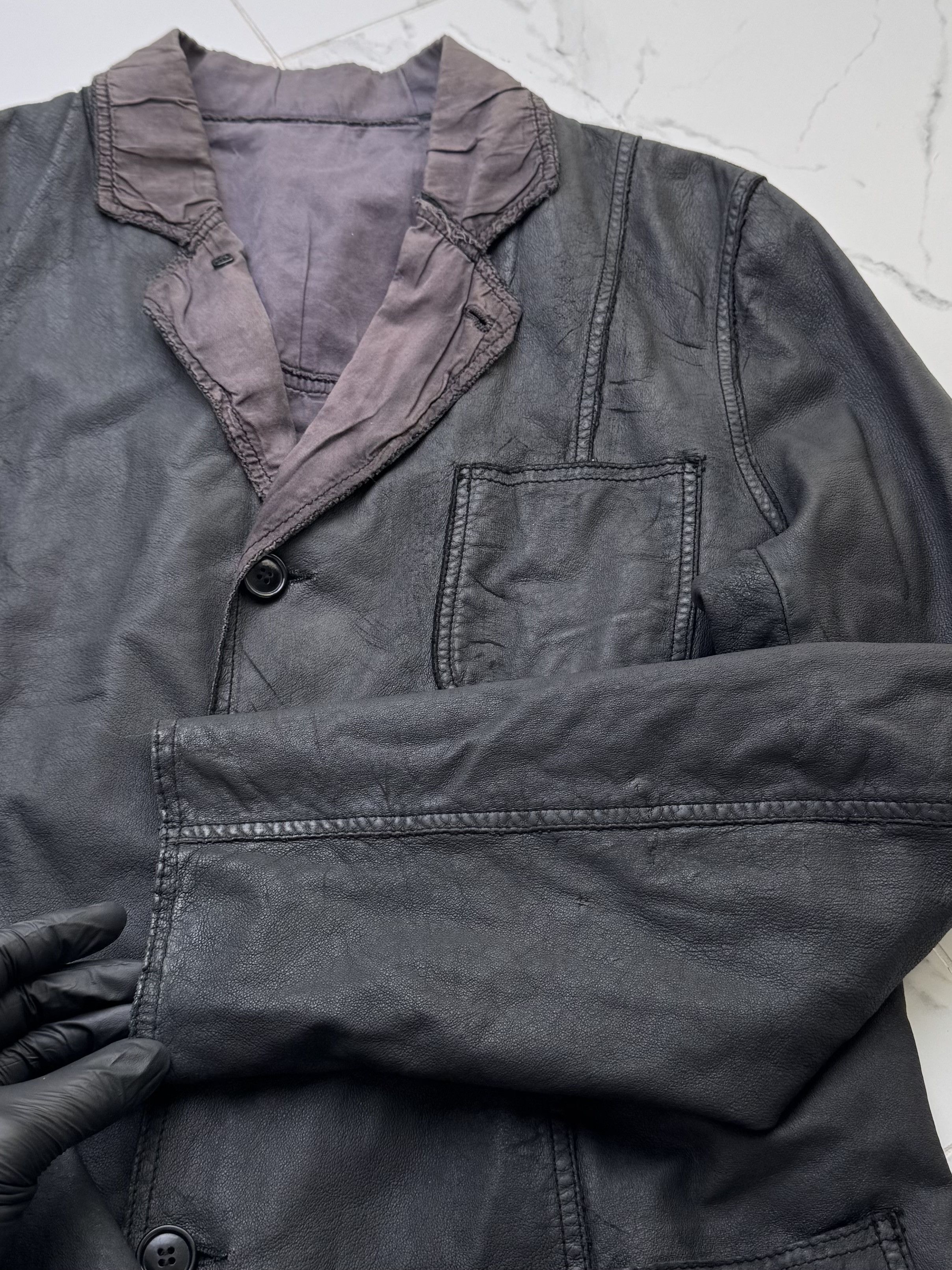Genuine Leather Leather Blazer Mens M Minimalist Tailored Button Jacket Coat Size US M / EU 48-50 / 2 - 7 Thumbnail