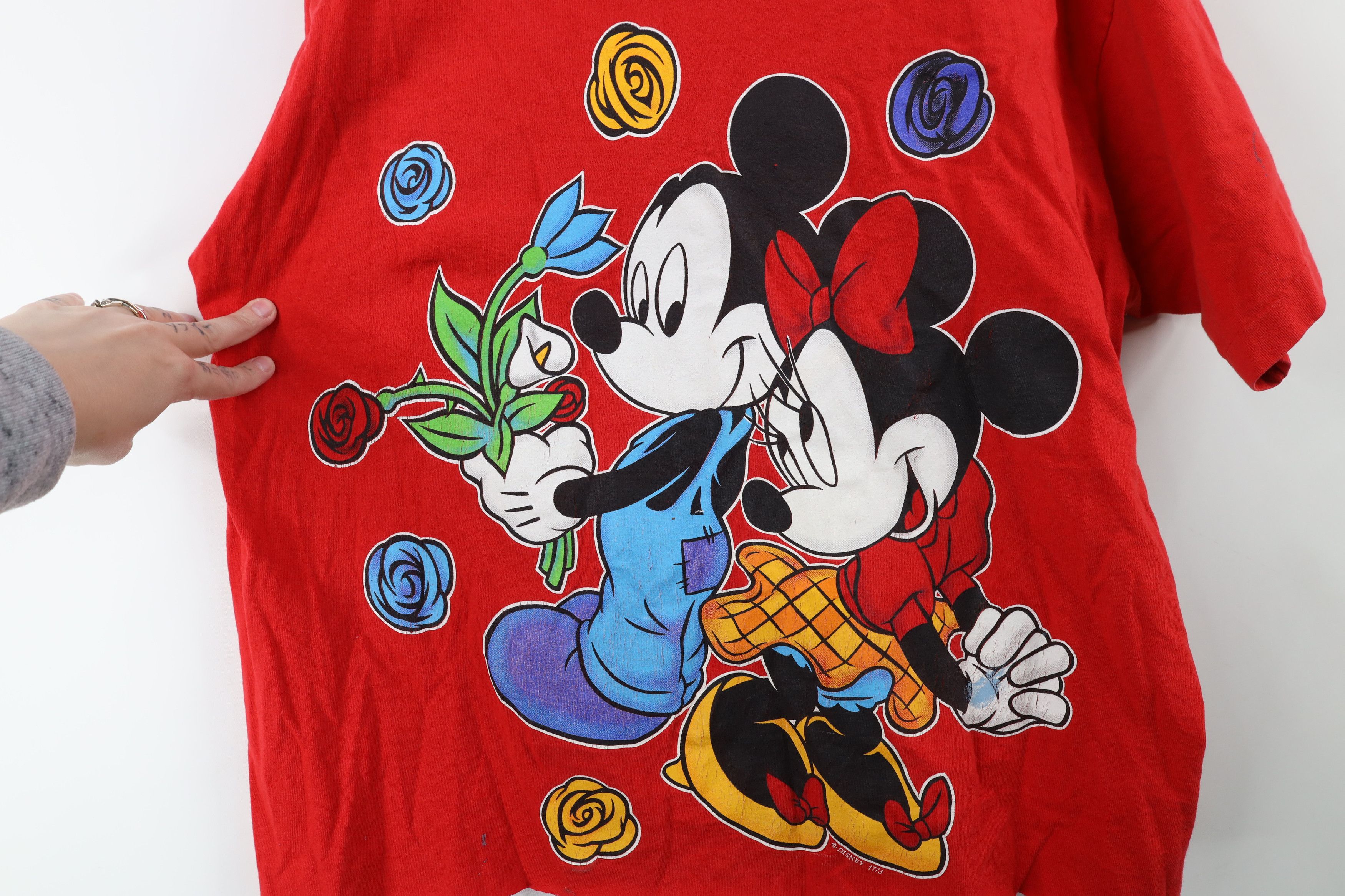 Disney Vintage 90s Disney Cut Off Mickey Minnie Mouse T-Shirt USA Size ONE SIZE - 4 Thumbnail