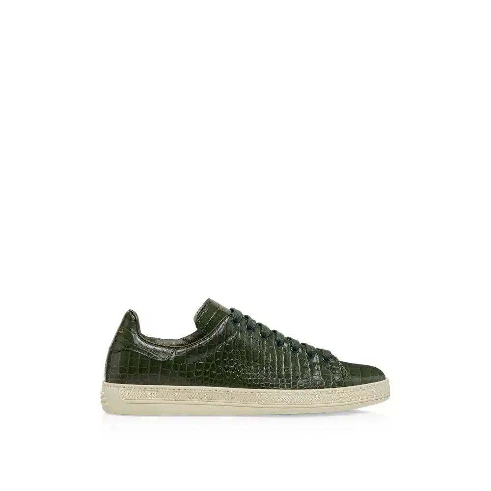 Tom Ford o1loc1c0325 J1098 Size: 6 TF/ Warwick Printed Croc Sneakers Size US 6 / EU 39 - 1 Thumbnail