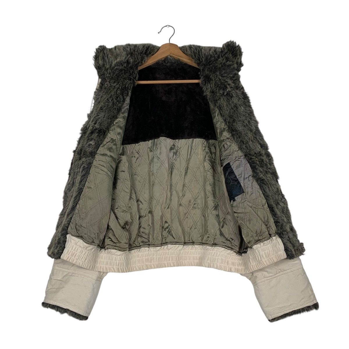 Japanese Brand VARORAV Neck Fur Zipper Cropped Jacket #1245-C56 Size M / US 6-8 / IT 42-44 - 11 Thumbnail