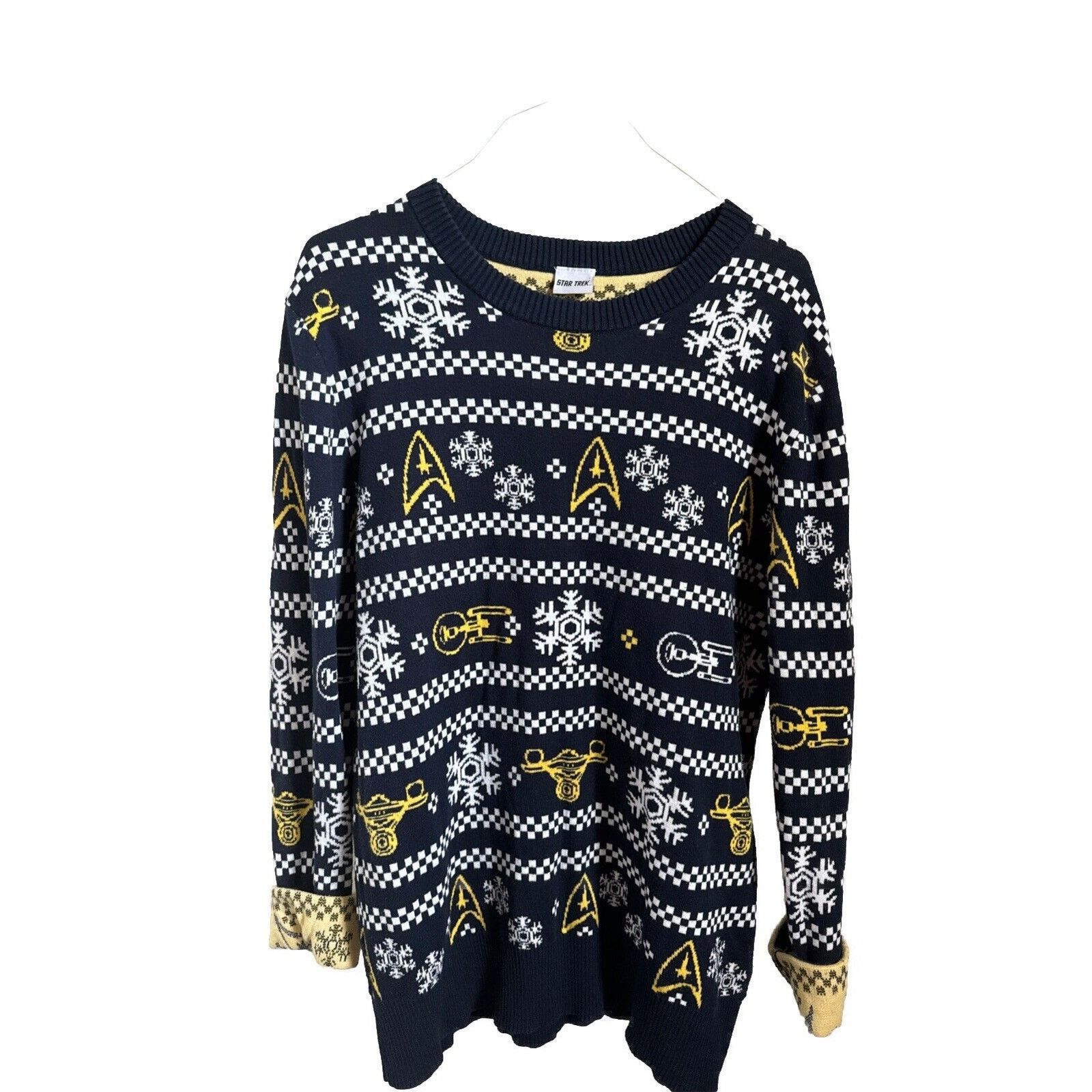 Star Wars Star Trek Holiday Winter Sweater Pullover Black Cotton Large Size US L / EU 52-54 / 3 - 1 Thumbnail