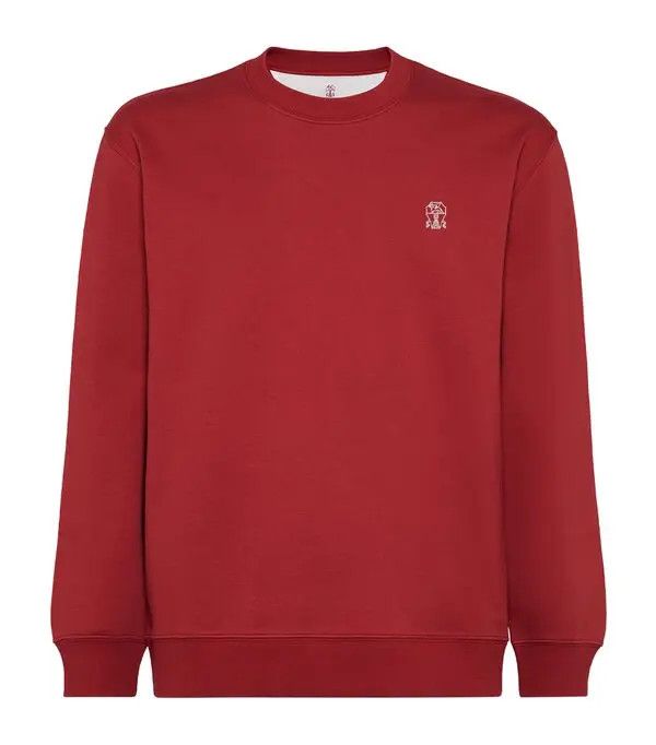 Brunello Cucinelli o1y0526 Crewneck Sweater in Brick Size US L / EU 52-54 / 3 - 1 Thumbnail