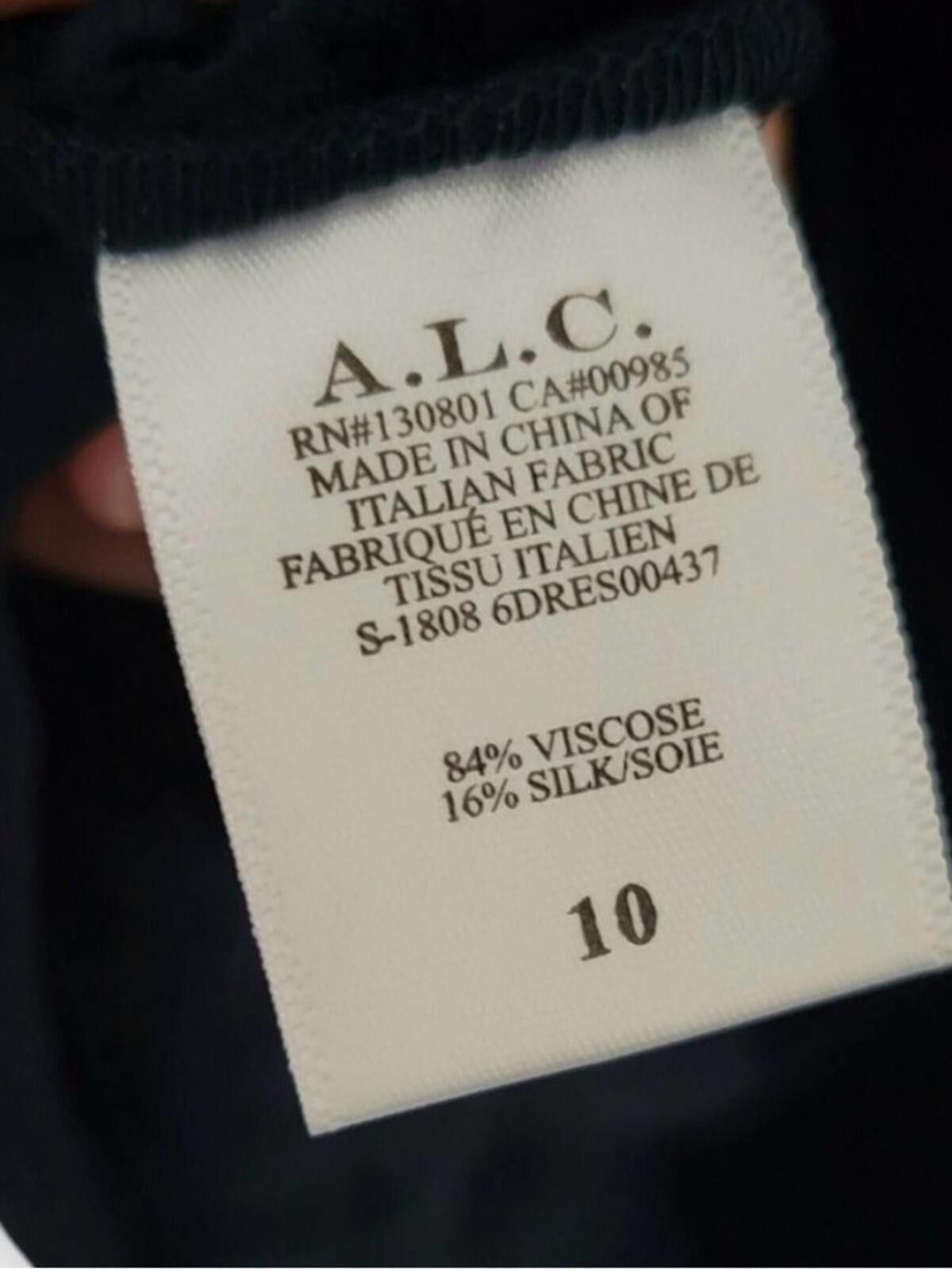 Alchemist A.L.C. Black/Blue Velvet Dress Size L / US 10 / IT 46 - 12 Thumbnail