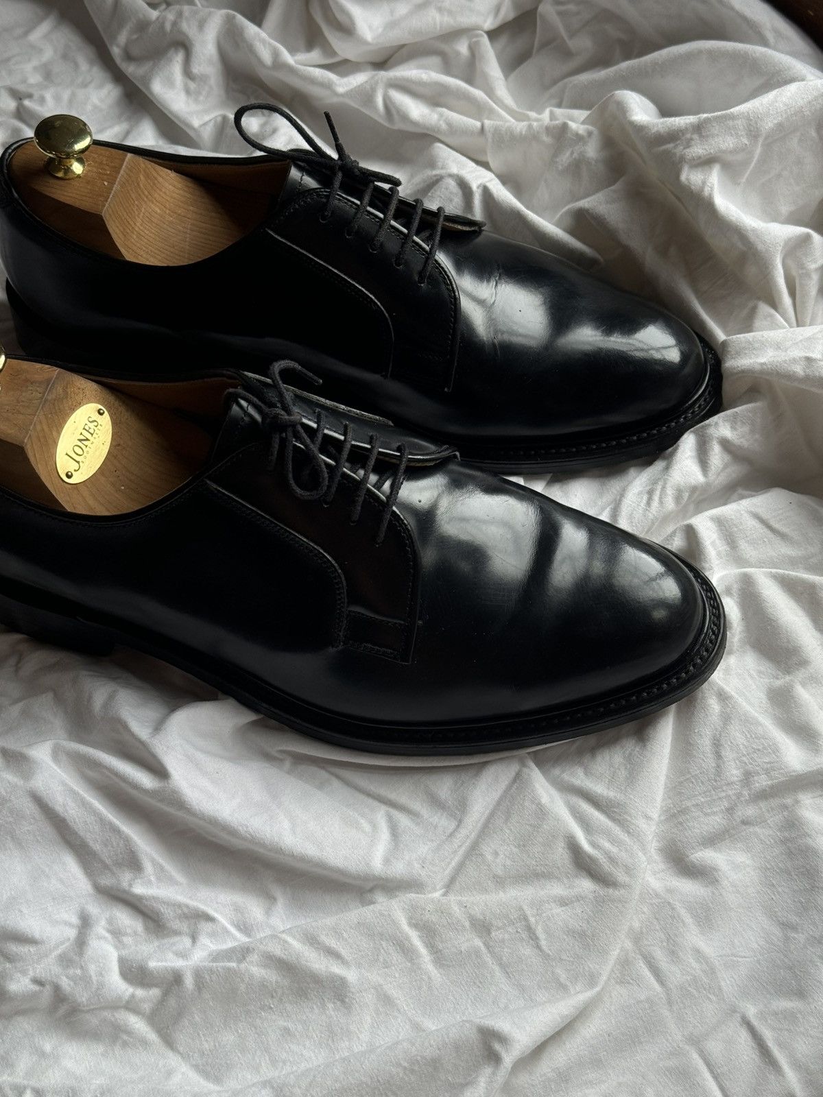 Loake Loake 771B Black classic polished leather derby Size US 11 / EU 44 - 6 Thumbnail