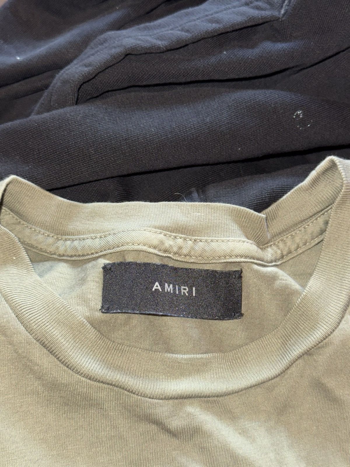 Amiri Amiri tee olive green with black logo Size US S / EU 44-46 / 1 - 3 Thumbnail