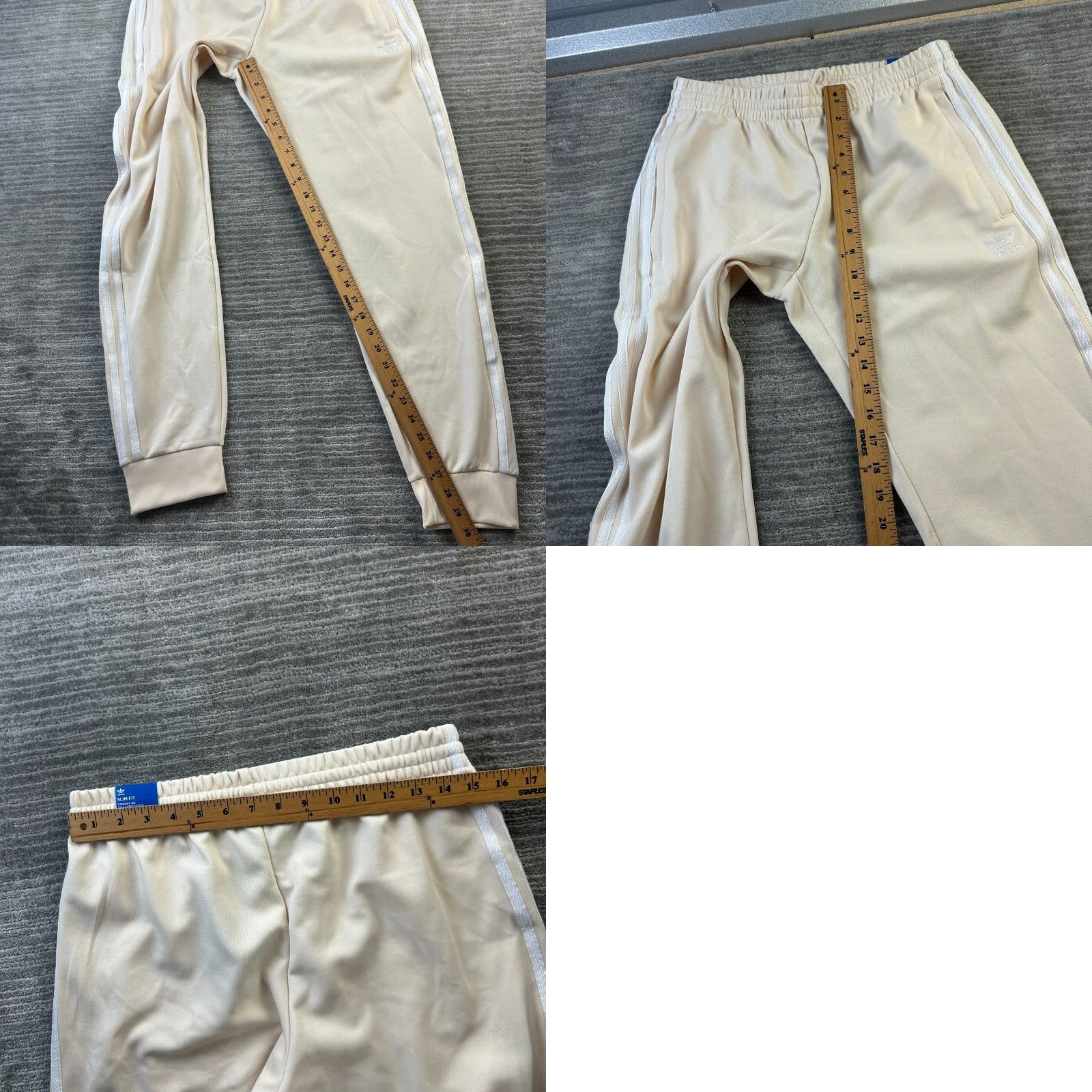Adidas Adidas Pants Mens Medium Beige Tan Originals Superstar Track SST TT Cream Track Pants Slim Size US 31 - 8 Thumbnail
