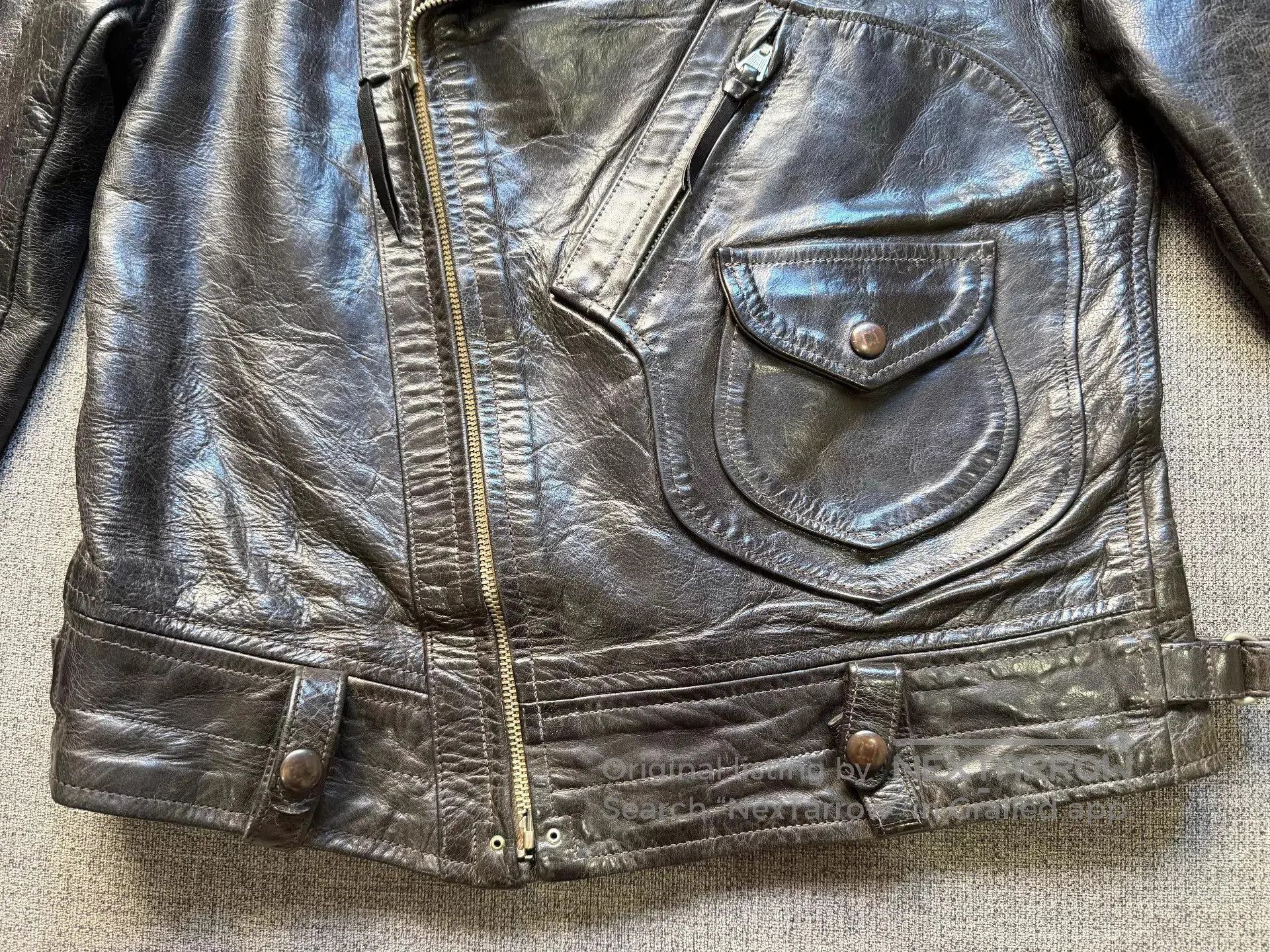 Rainbow Country Brown Leather Jacket - Size XXS. Size US XXS / EU 40 - 5 Thumbnail