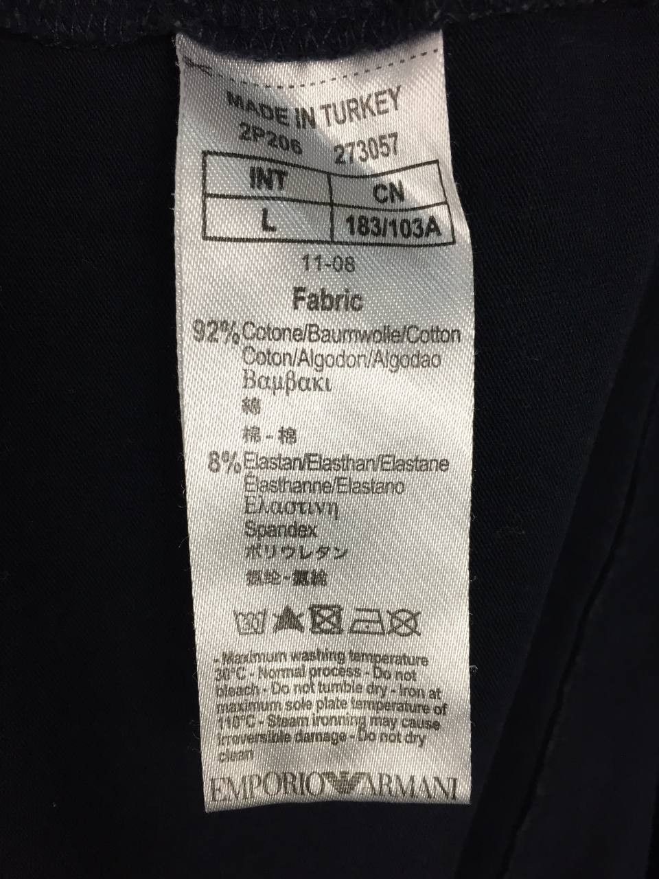Emporio Armani Emporio Armani EA7 Stretch Cotton Long Sleeve Tee Size US L / EU 52-54 / 3 - 13 Thumbnail
