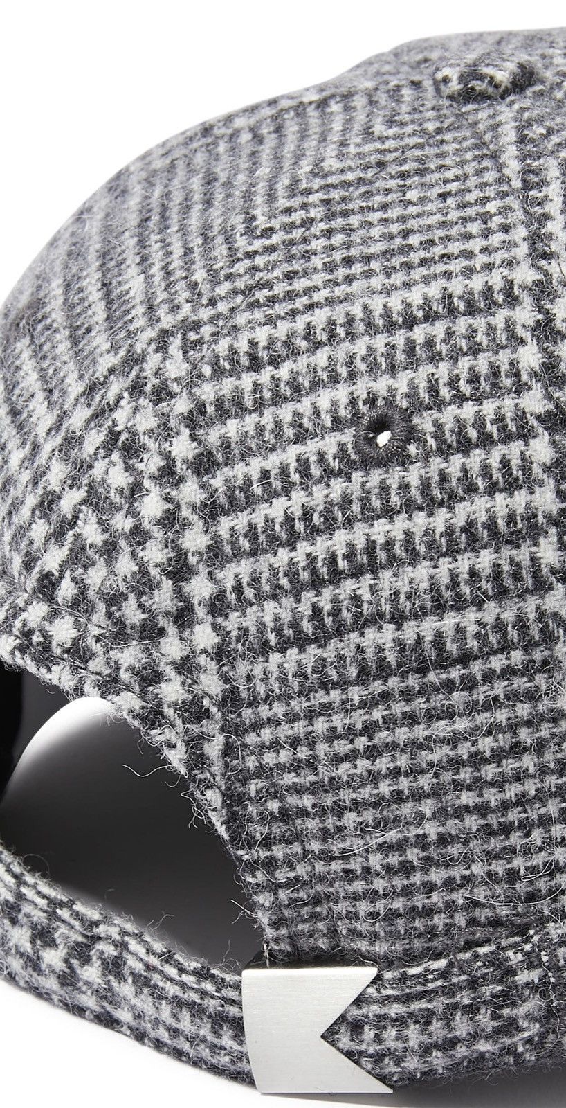 Rhude RHUDE Wrap Logo 6-Panel Hat O/S Black /White Houndstooth Size ONE SIZE - 5 Thumbnail