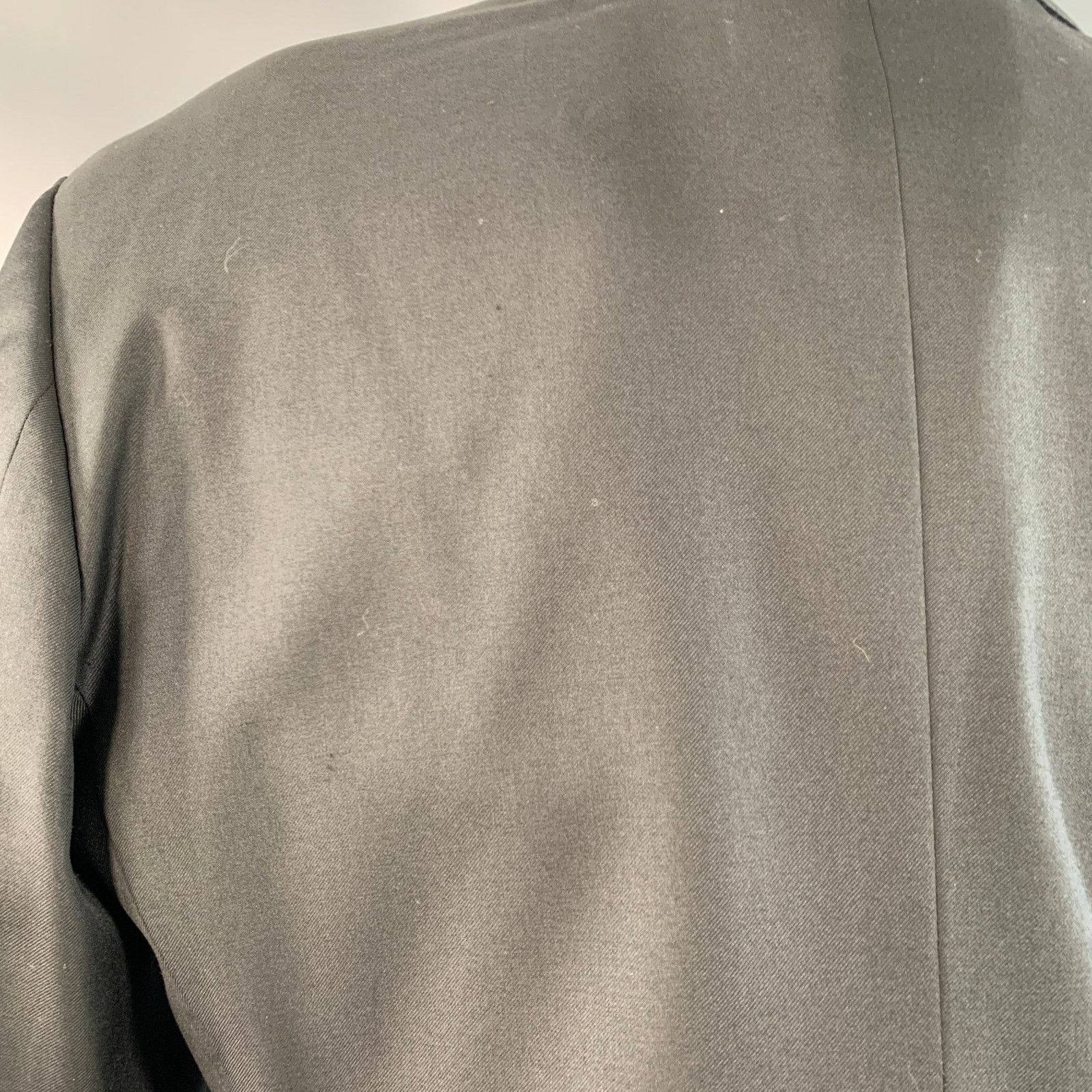 Suitsupply SUITSUPPLY Size 38 Long Black Wool Peak Lapel Sport Coat Size 38L - 6 Thumbnail