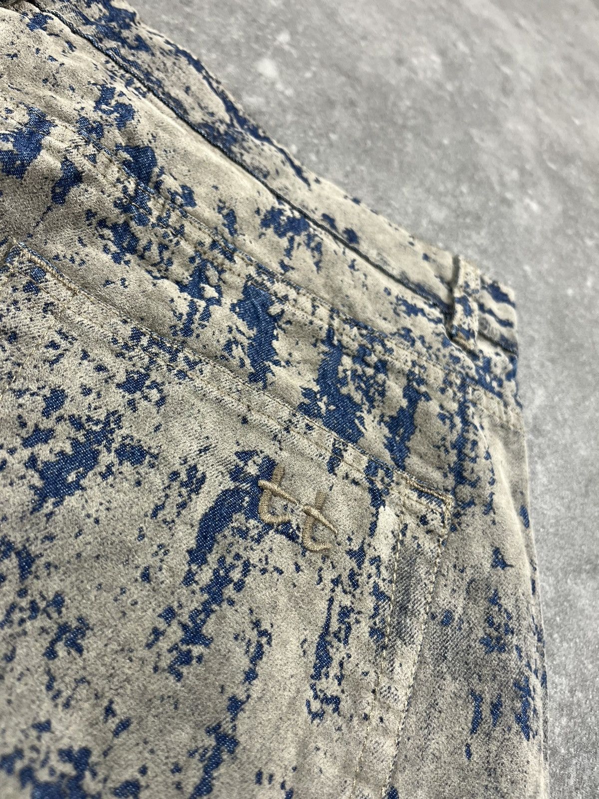 Vintage Rare Painted Distressed Flared Pants Archive Alternative 00s Size US 32 / EU 48 - 7 Thumbnail