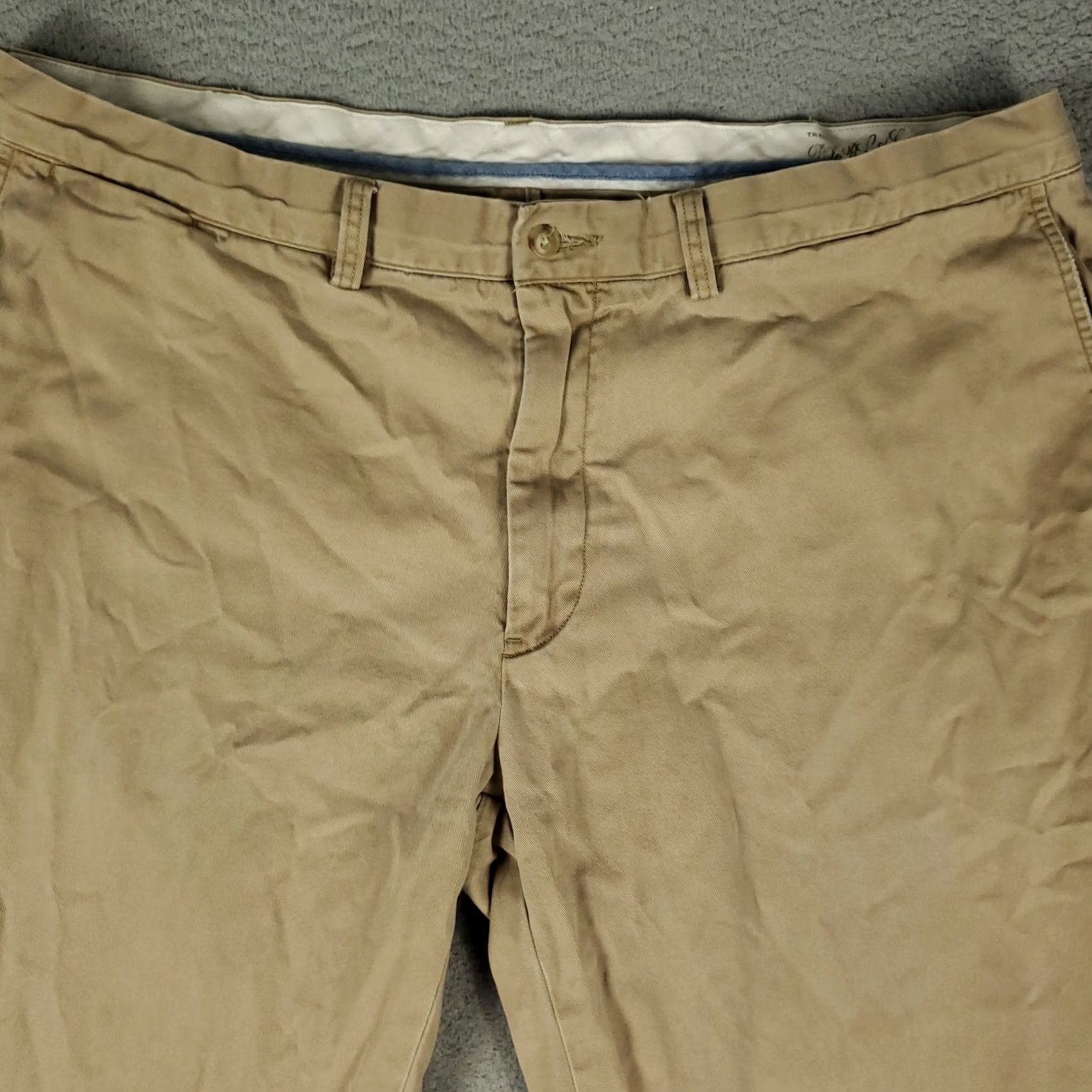 Ralph Lauren Ralph Lauren Pants Mens 42x30 Beige Flat Front Chino Trousers Regular Fit Front Pocket Straight Leg Casual Dress Pants Mens Beige Ralph Lauren Pants Size US 42 / EU 58 - 2 Thumbnail