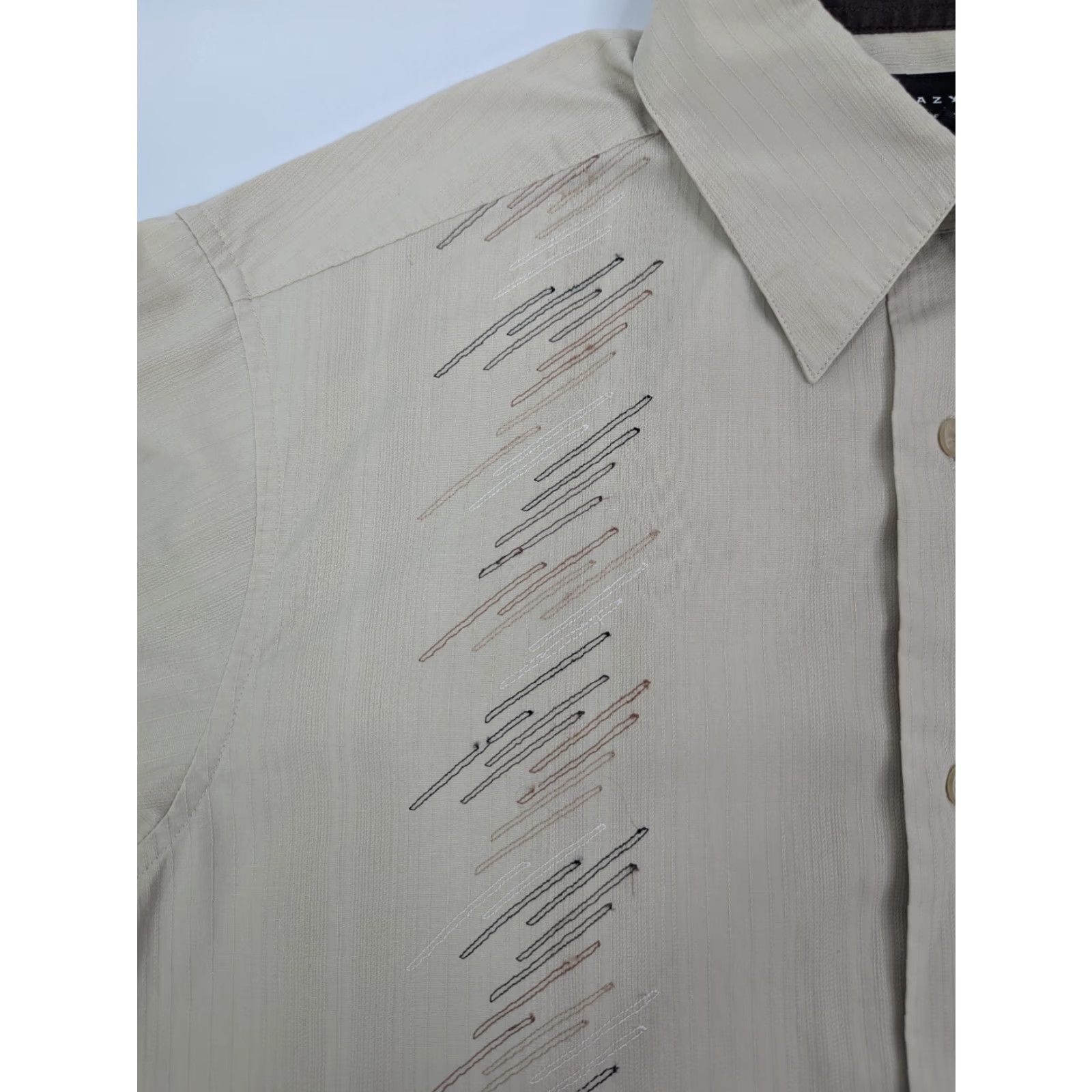Etro VINTAGE Crazy Horse Shirt Mens Long Sleeve Button-Down Collared Brown Cotton Western Rodeo Casual Dress Shirt - L - Regular Size US L / EU 52-54 / 3 - 3 Thumbnail