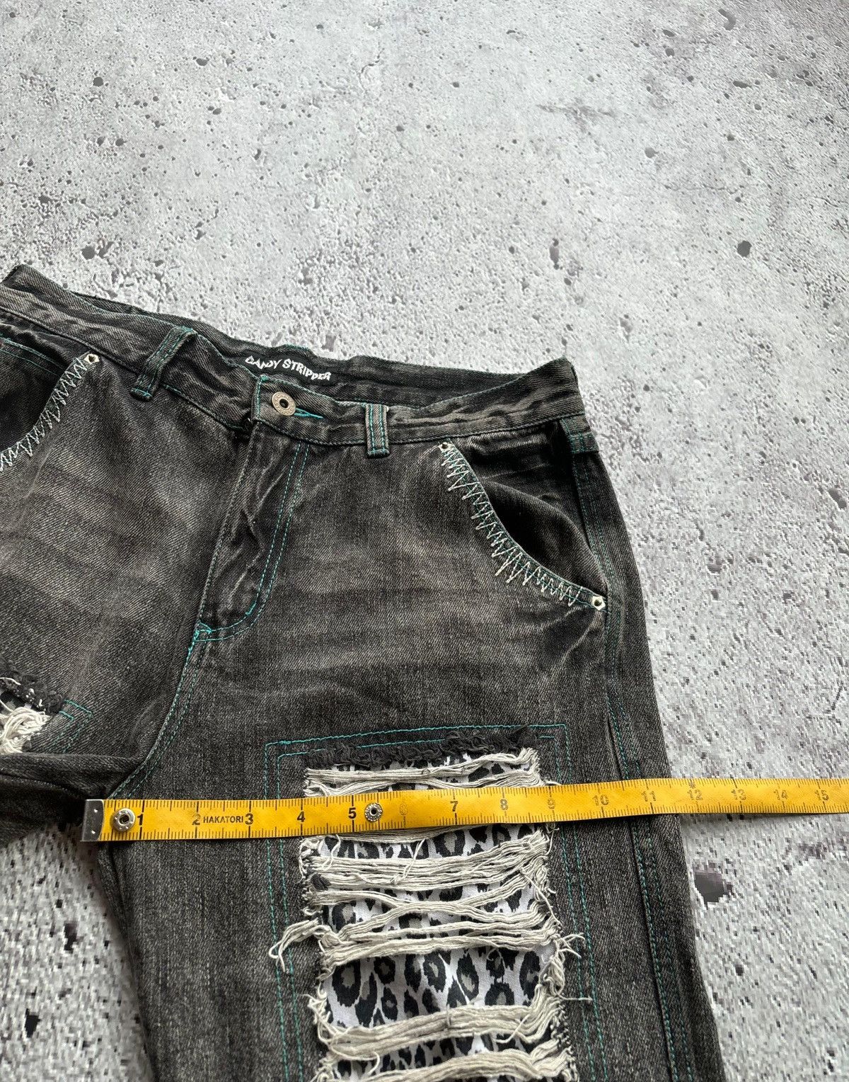 Hysteric Glamour Y2k Distressed Denim Candy Stripper Jeans Size US 32 / EU 48 - 11 Thumbnail