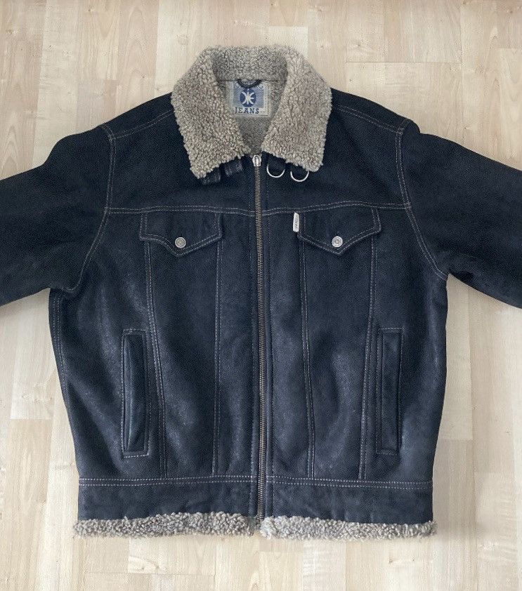 image of Vintage Iceberg - Sherpa Jacket in Black, Men's (Size Large)