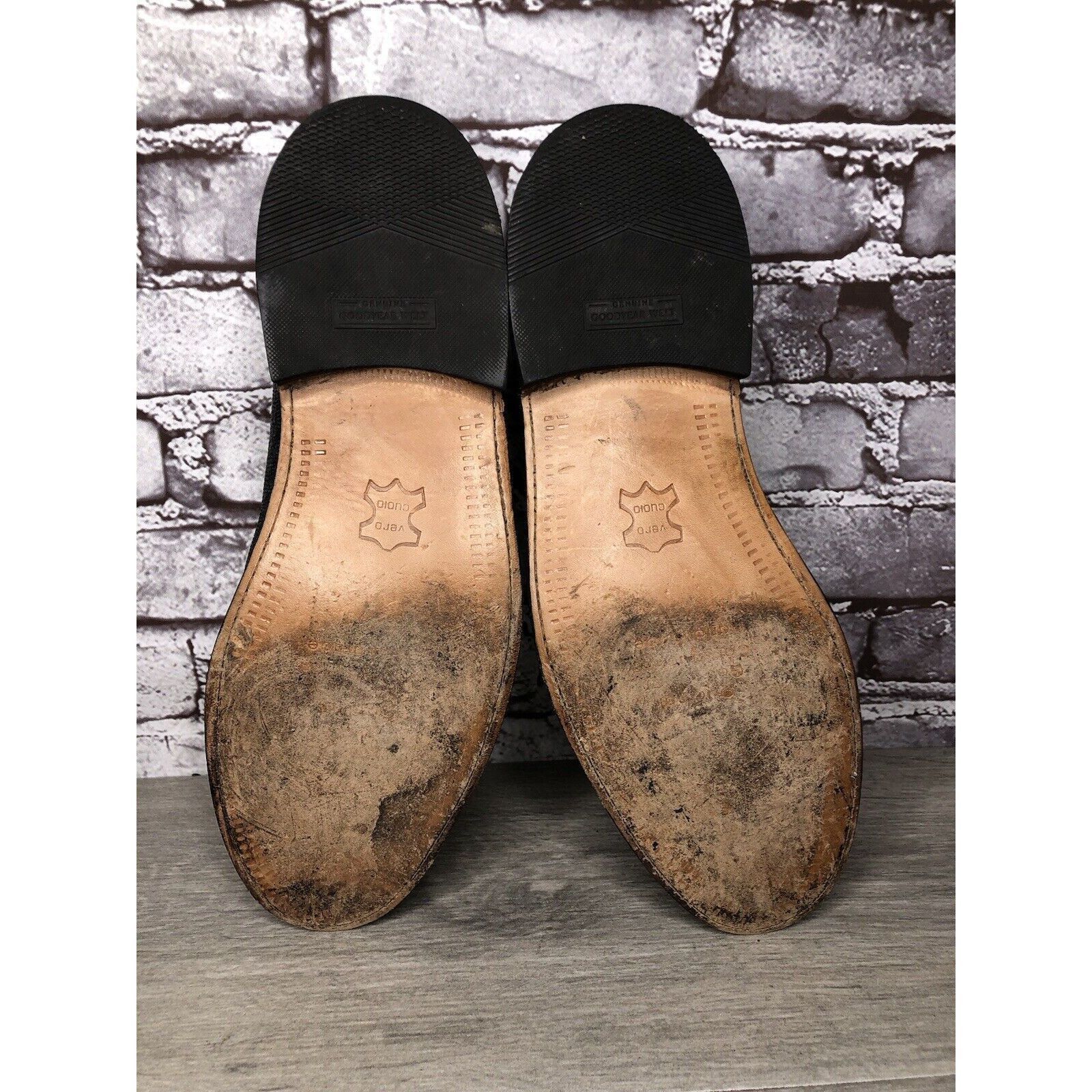 Other Monaco Goodyear Welt Black Leather Croc Oxfords Dress Shoes Size US 10.5 / EU 43-44 - 6 Thumbnail