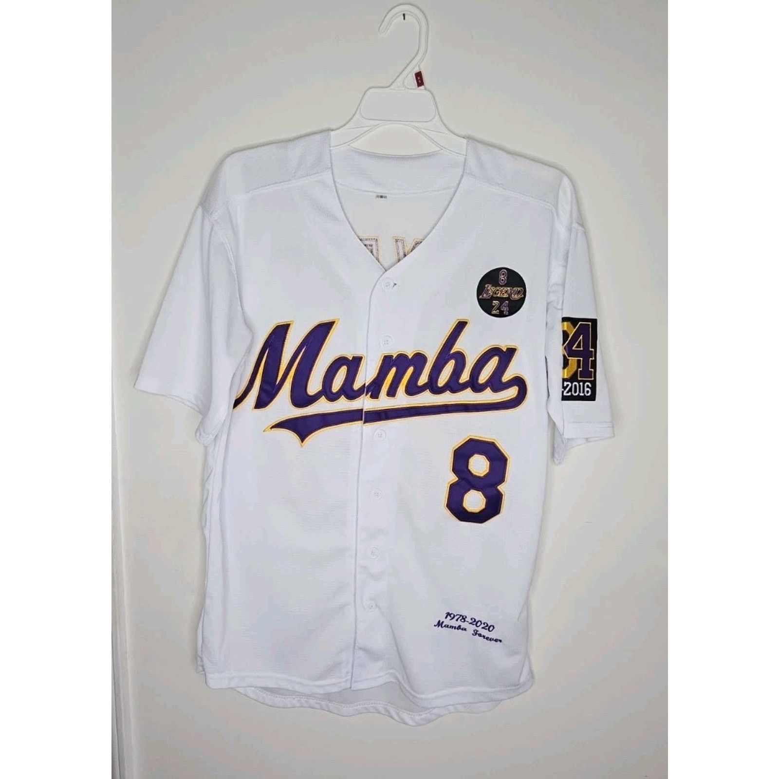 NBA KOBE BRYANT Custom Baseball MAMBA Forever Jersey Size Small Size US S / EU 44-46 / 1 - 1 Thumbnail