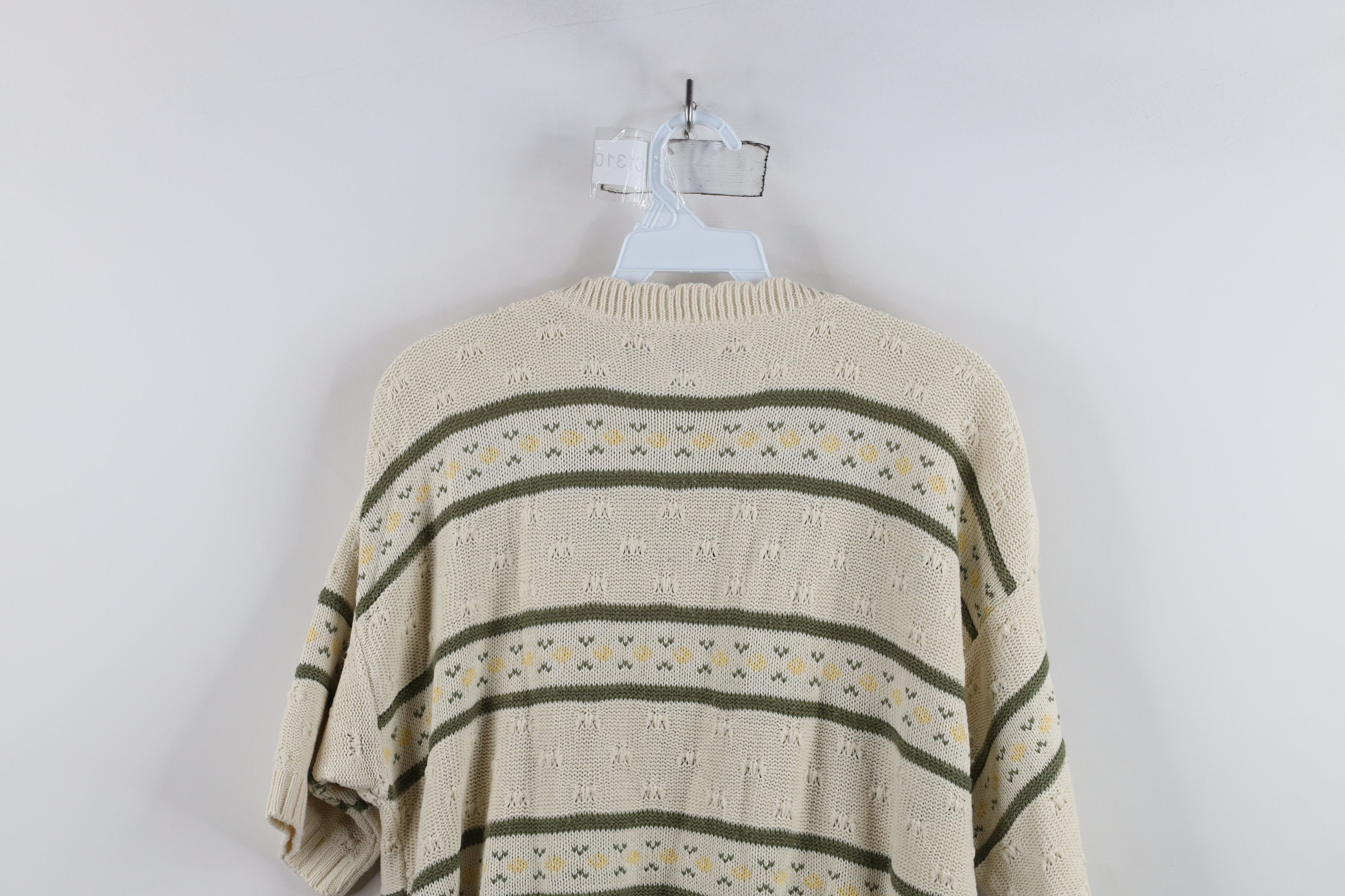Vintage Vintage 90s Streetwear Striped Short Sleeve Sweater USA Size L / US 10 / IT 46 - 9 Thumbnail