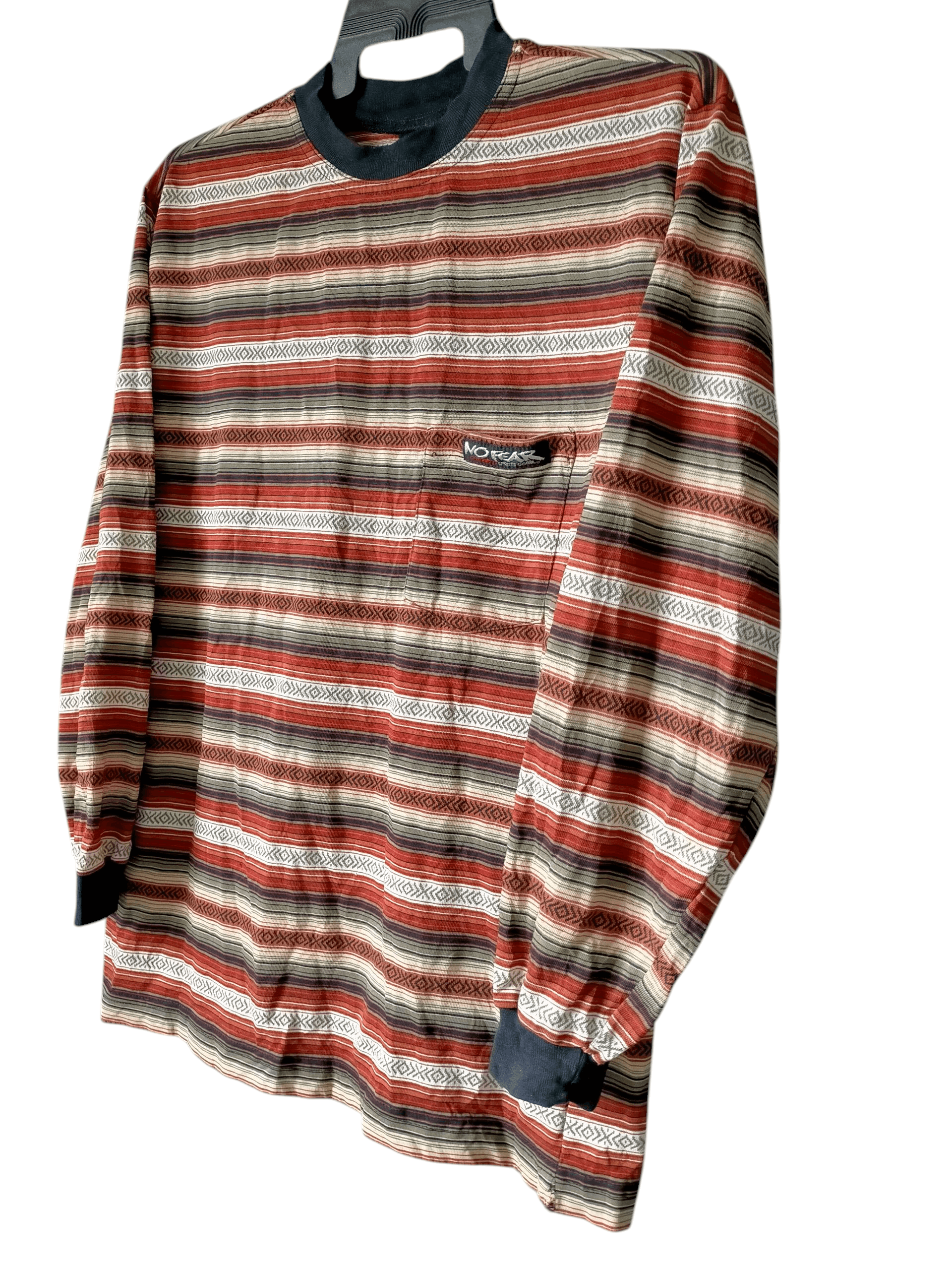No Fear Vintage 90s No Fear Stripe Pocket Long sleeve Size US L / EU 52-54 / 3 - 2 Thumbnail