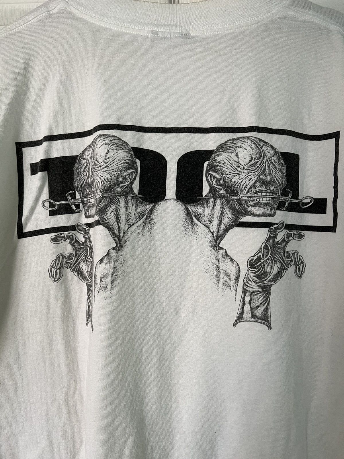 image of Vintage Very 1994 Tool “Medicine Twins” T Shirt in White, Men's (Size XL)