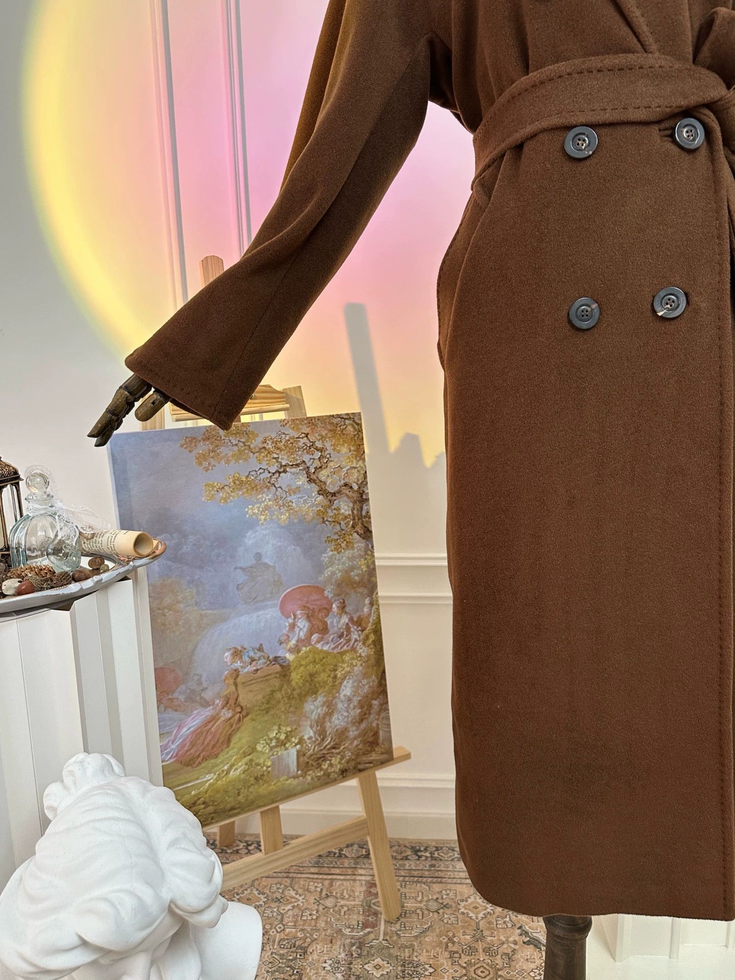 Max Mara MaxMara Madame 101801 Runway Cashmere Coat Women Caramel Size S / US 4 / IT 40 - 4 Thumbnail
