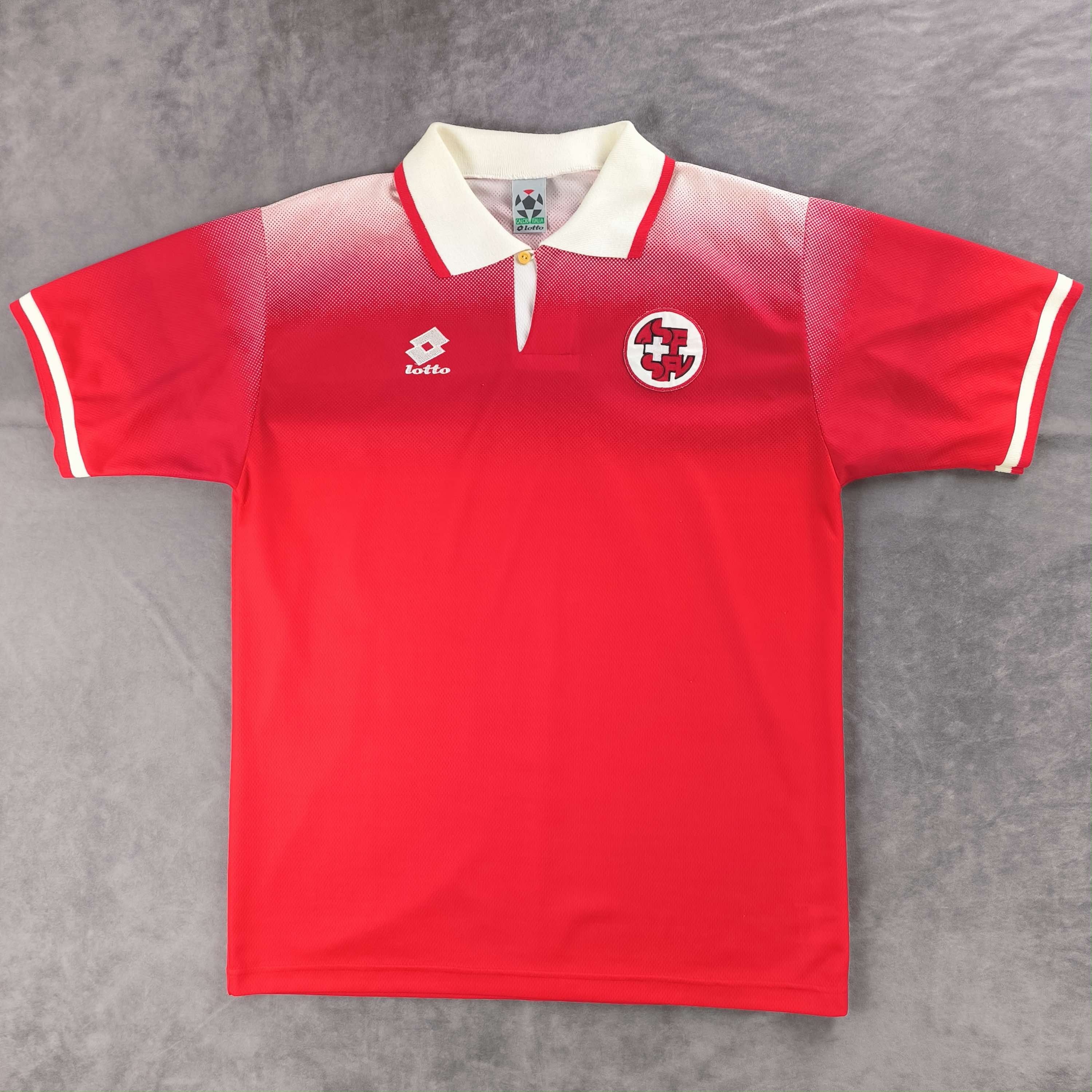 Lotto Sport Switzerland 1996-98 Lotto home football jersey shirt size L Size US L / EU 52-54 / 3 - 1 Thumbnail